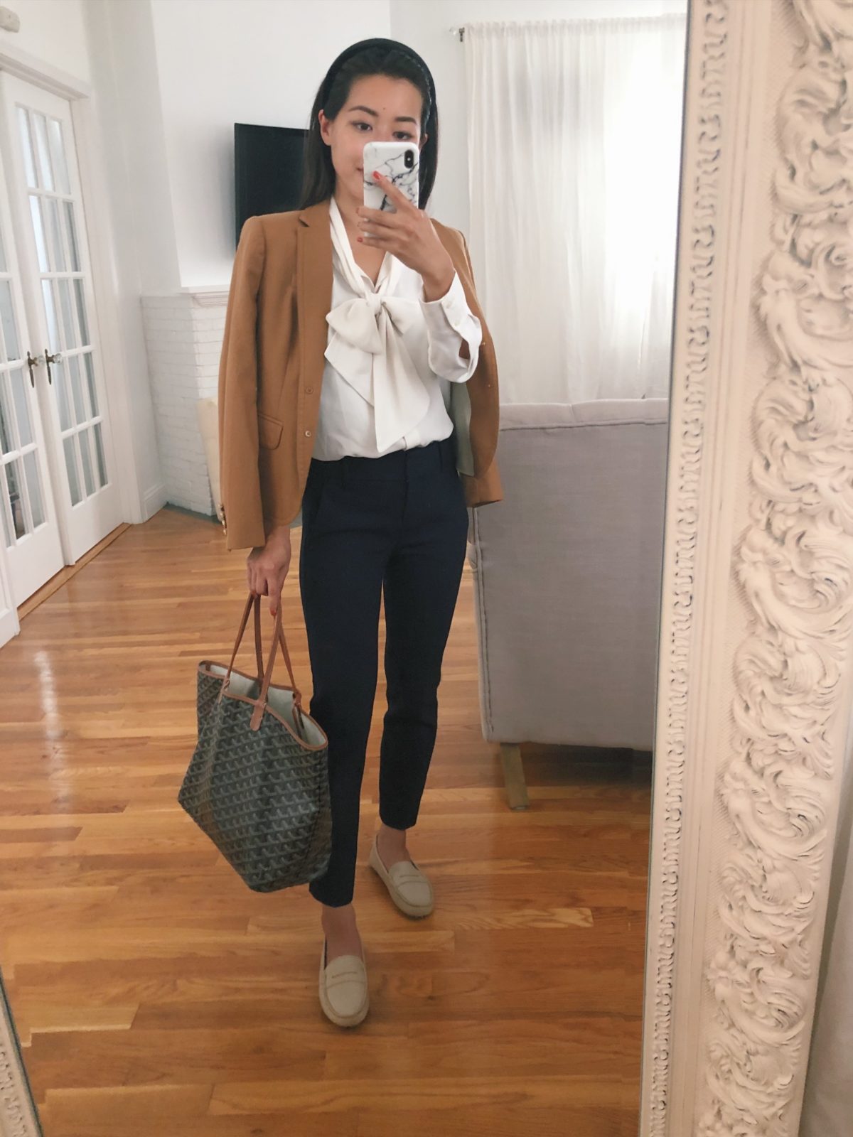 work outfit with flats ideas petite fashion blog