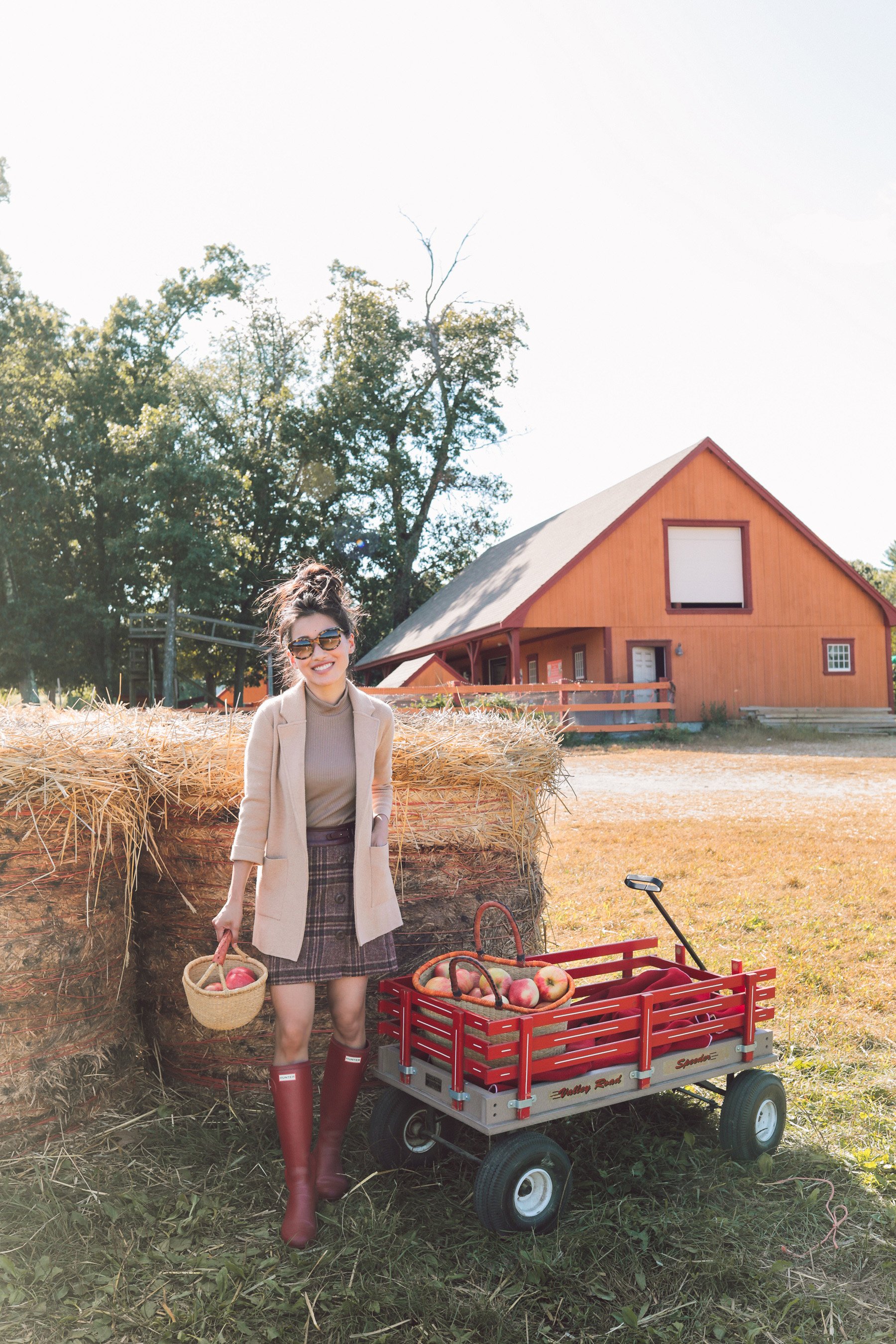 boston parlee farms apple picking jcrew sophie cardigan