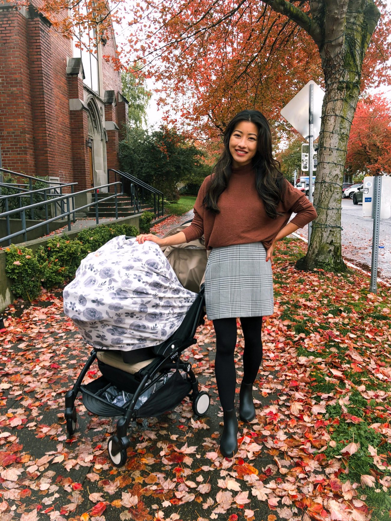 seattle rain boots outfit petite fashion blog