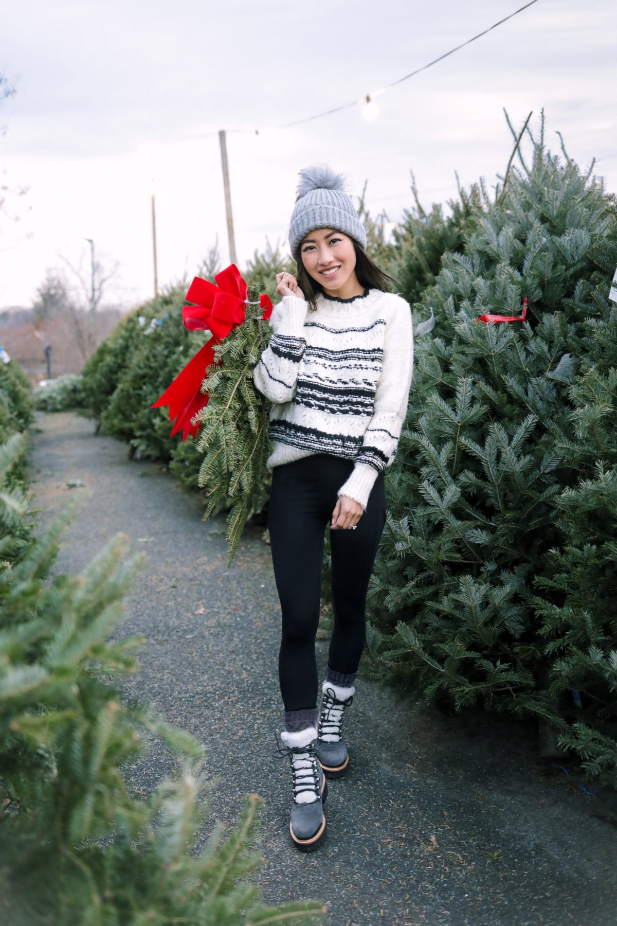 how to style shearling hiker boots for petites