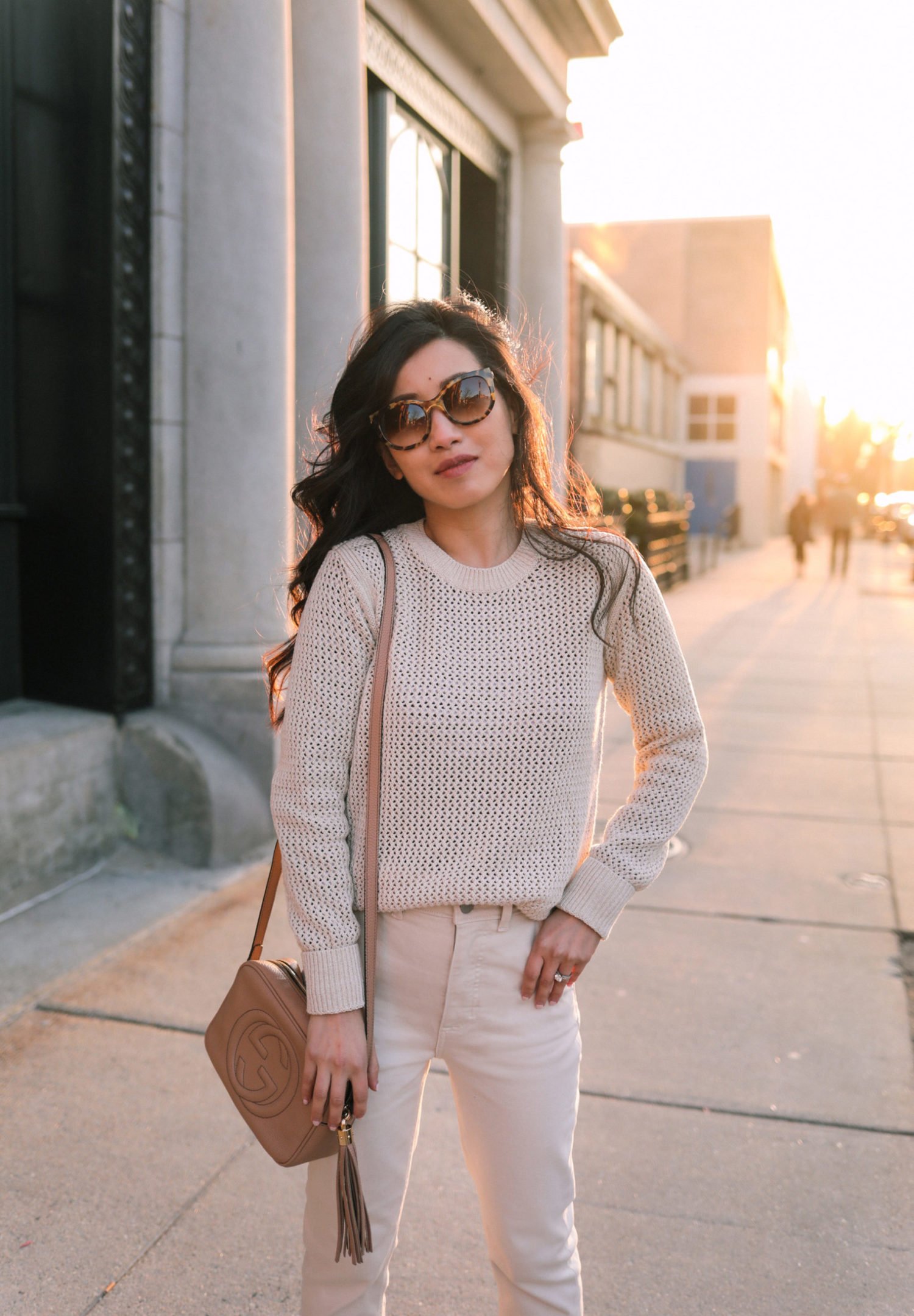 Gucci soho disco bag on petite frame