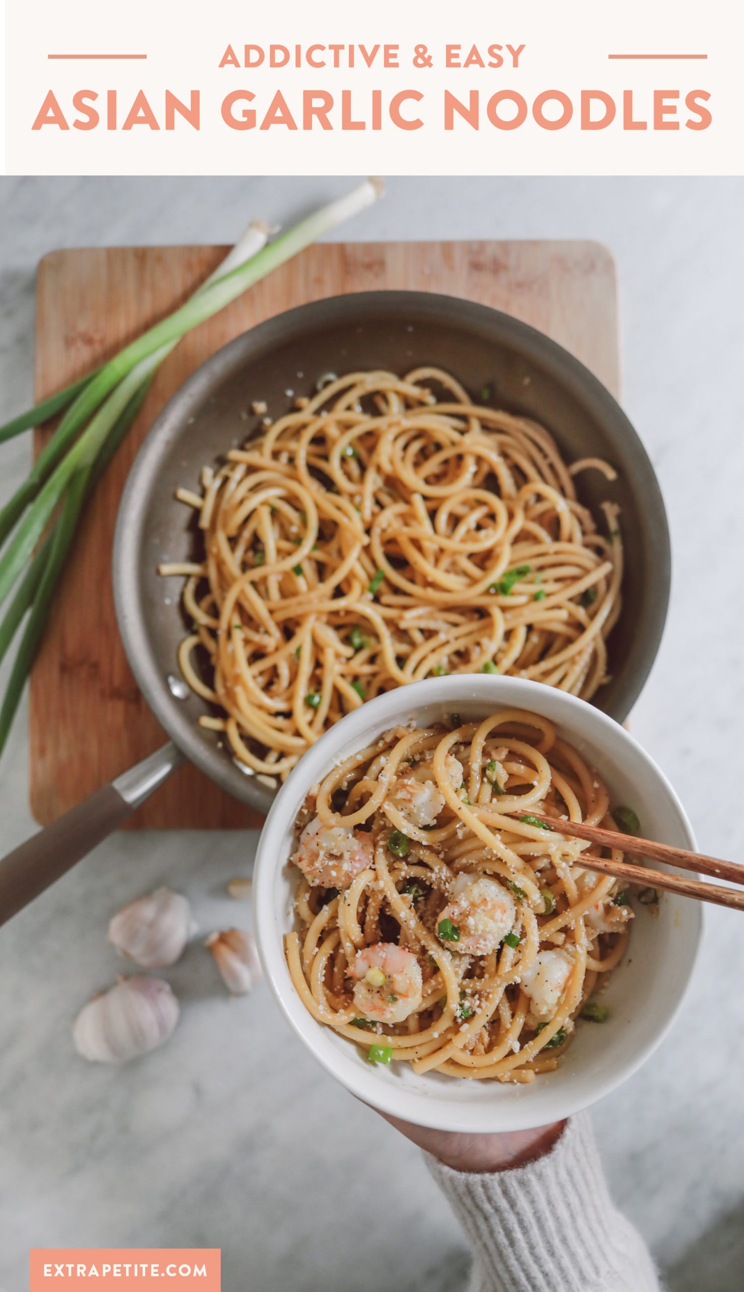 easy asian shrimp and garlic noodles recipe