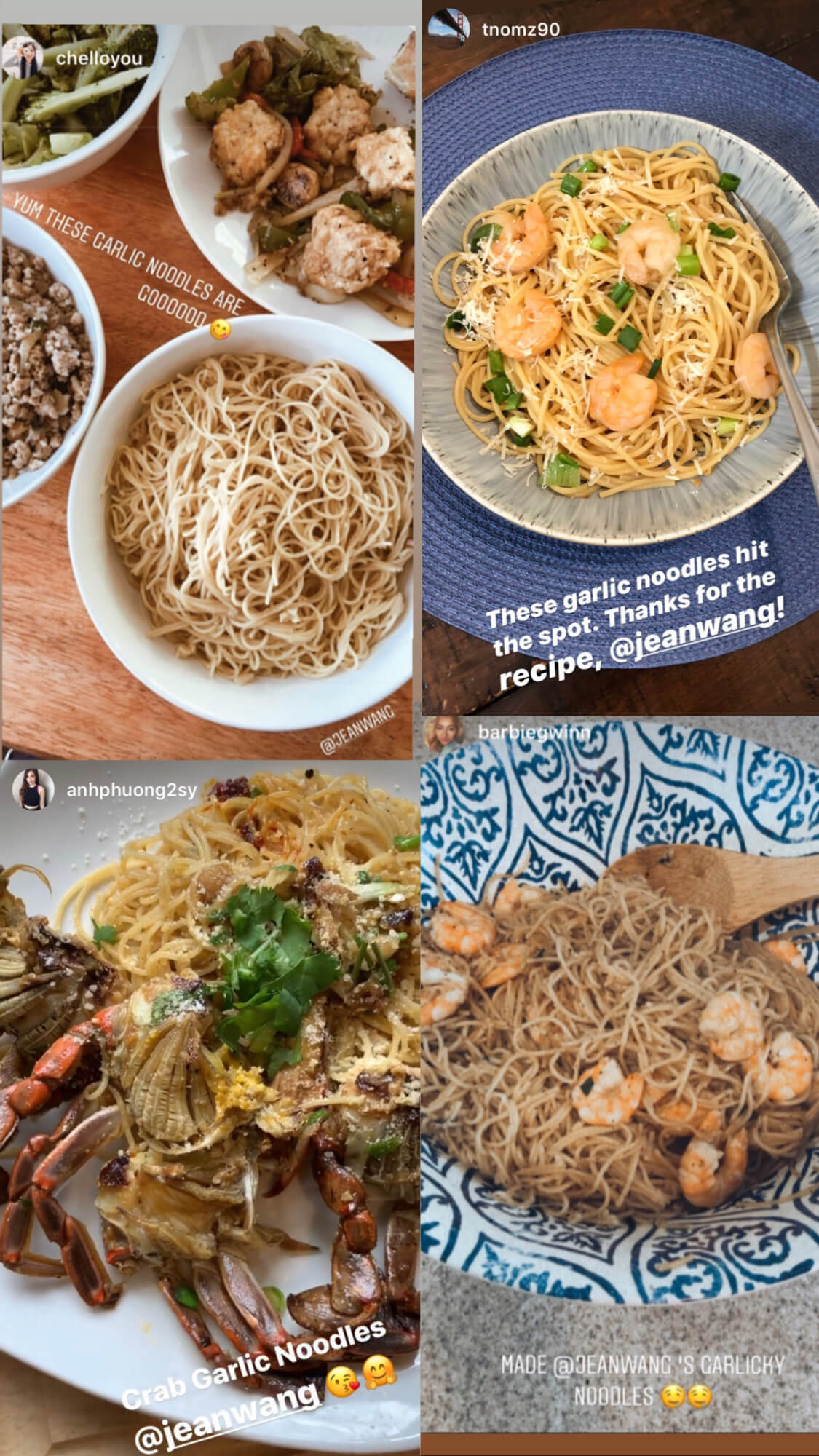 garlic noodles toppings