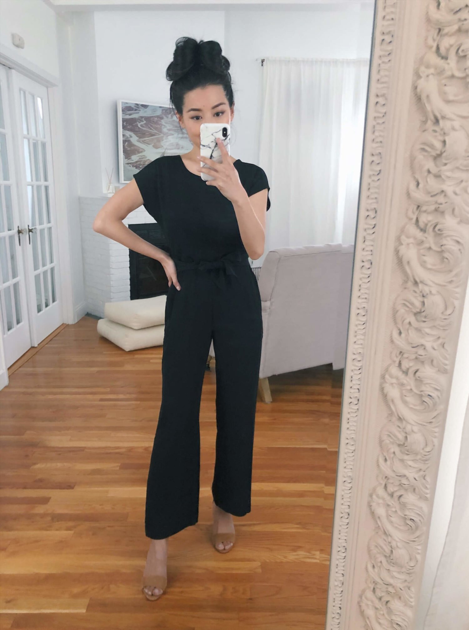 LOFT sale petite black jumpsuit review