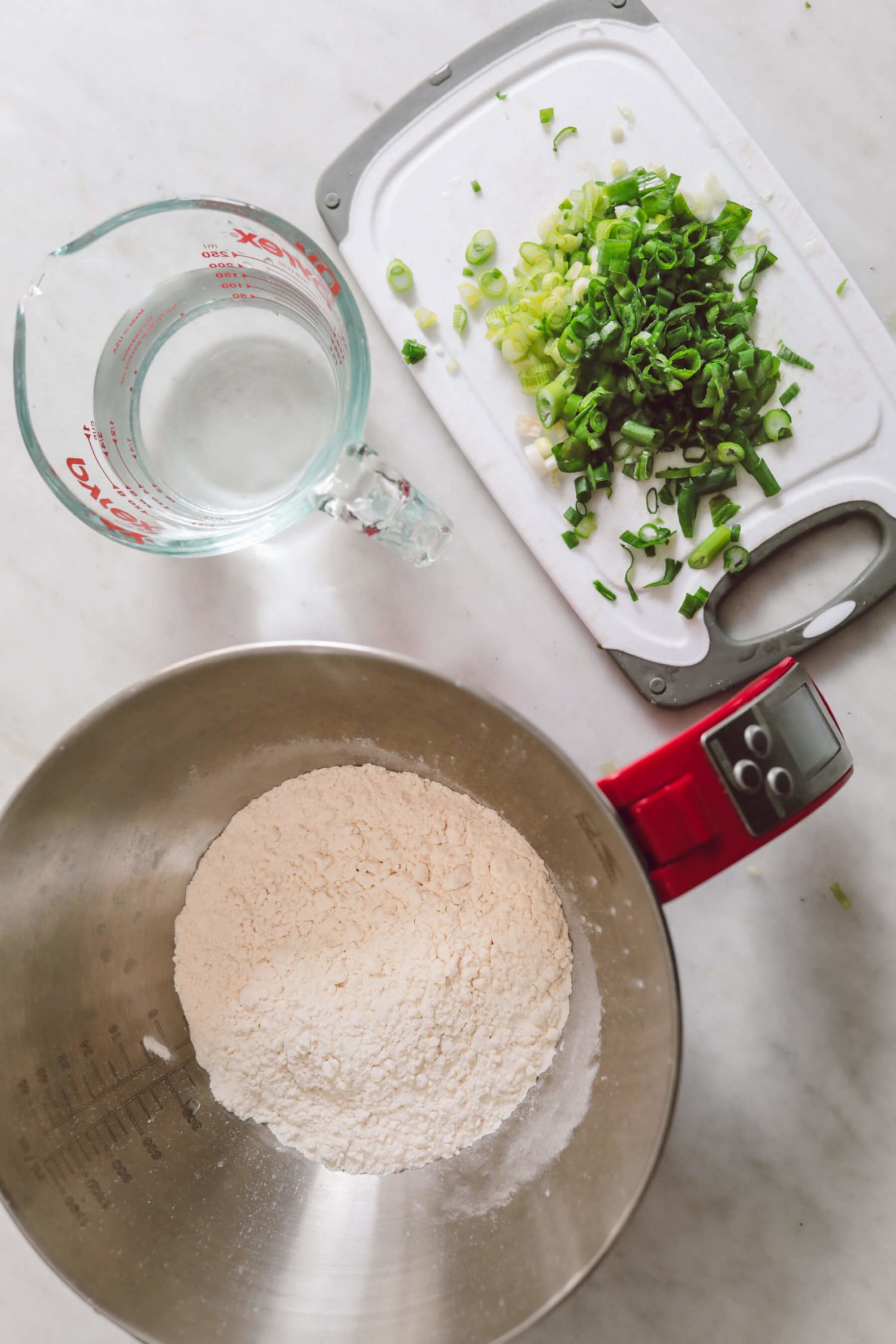 how to make scallion pancakes using a batter