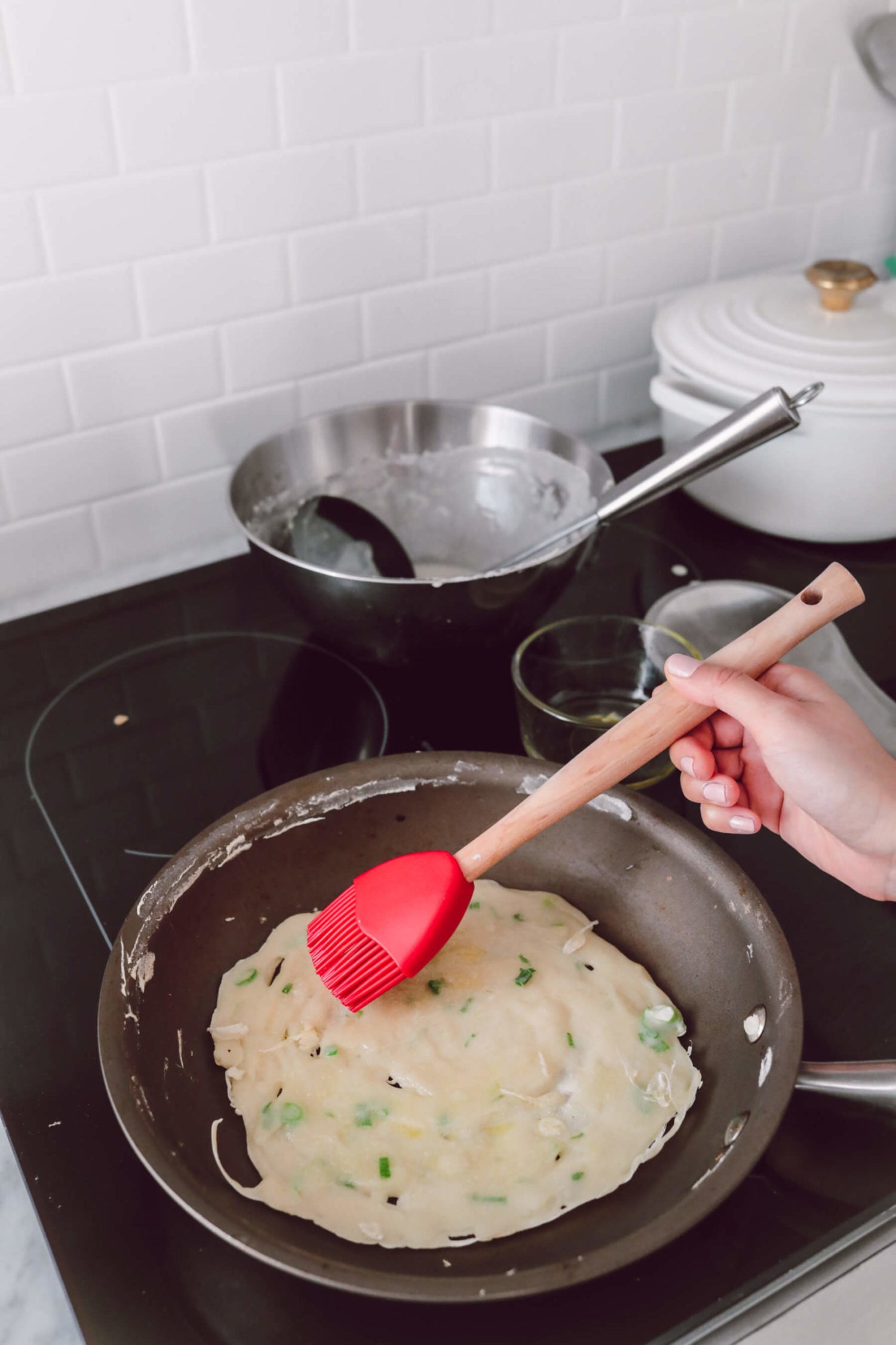 how to make scallion pancake batter