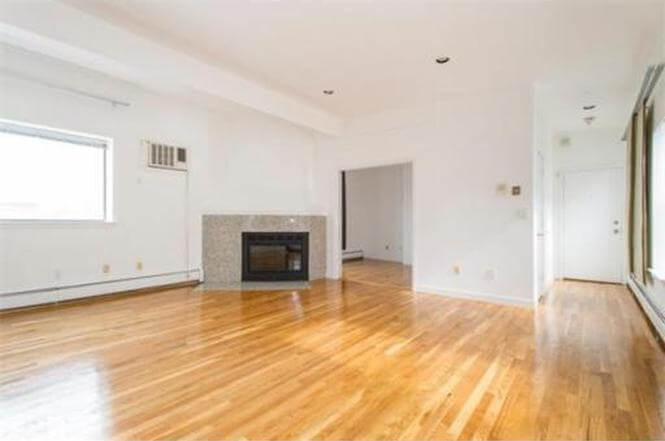 updated living space before renovation