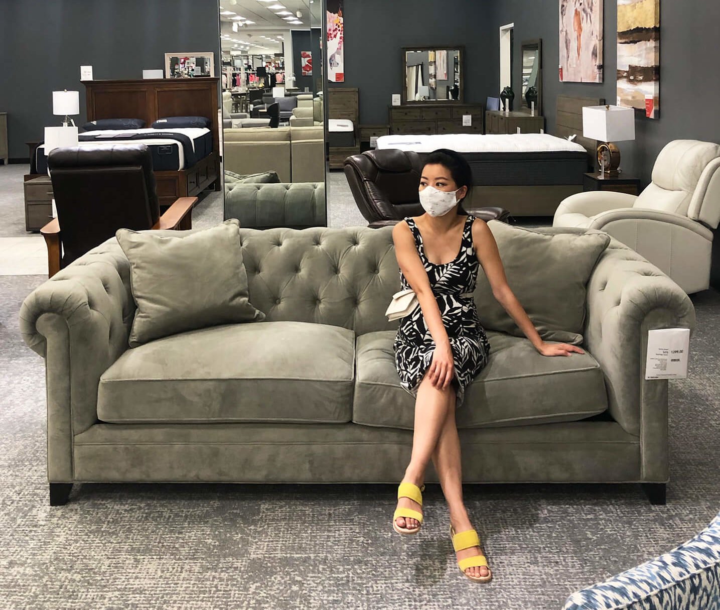 martha stewart saybridge macys affordable velvet chesterfield couch review