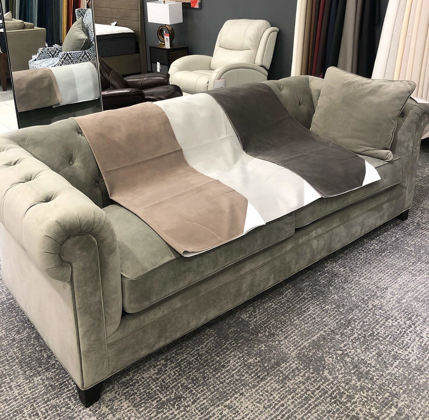 martha stewart saybridge macys affordable velvet chesterfield couch swatches