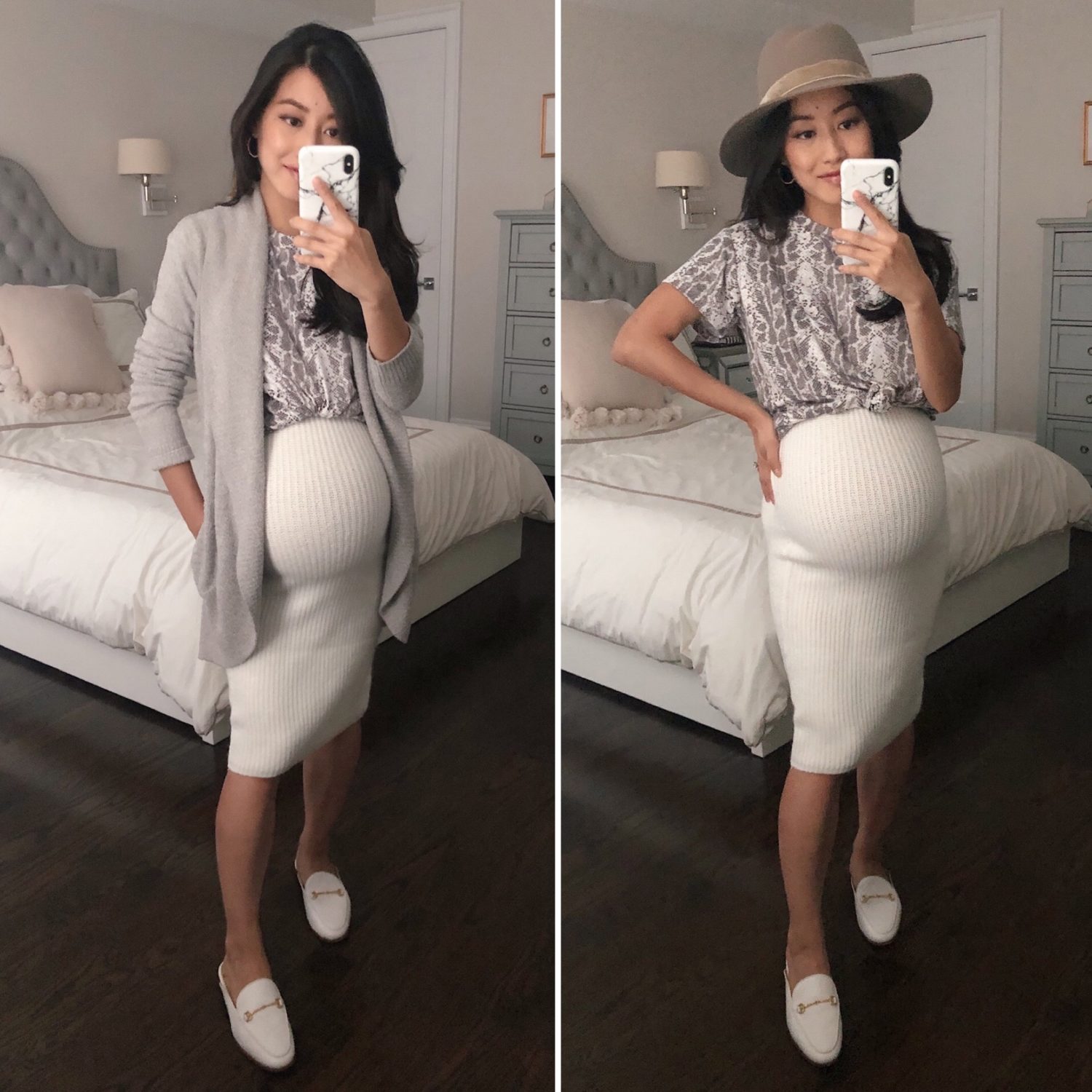 barefoot dreams cardigan petite maternity outfit