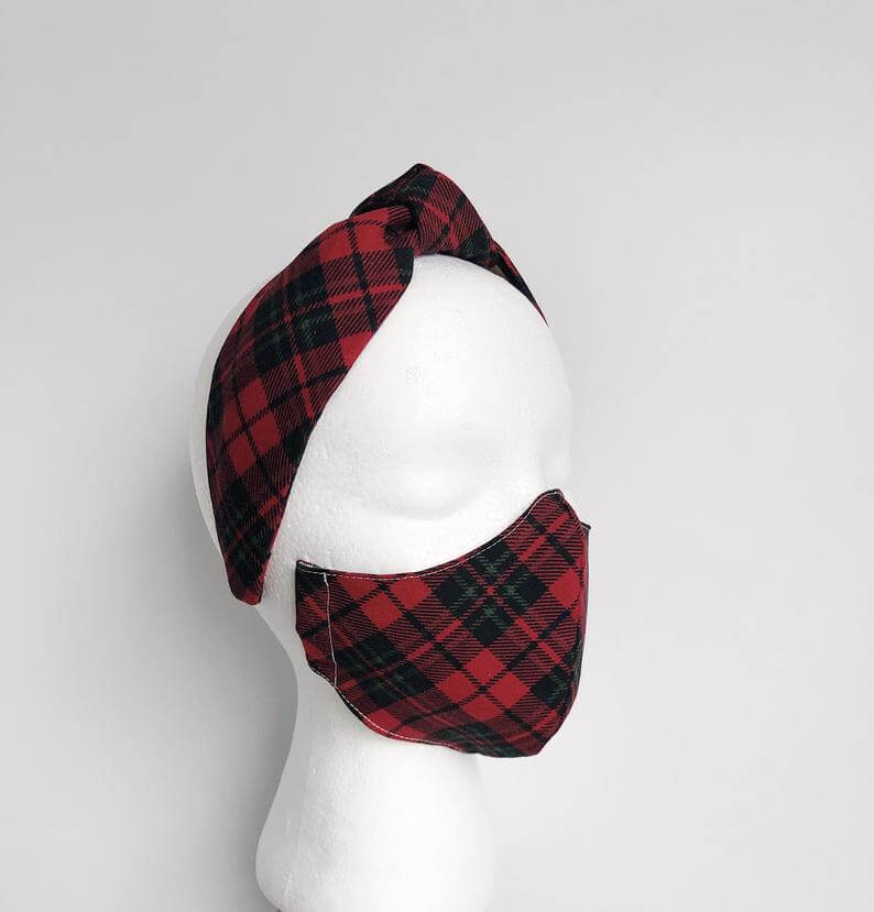 handmade matching masks and headbands