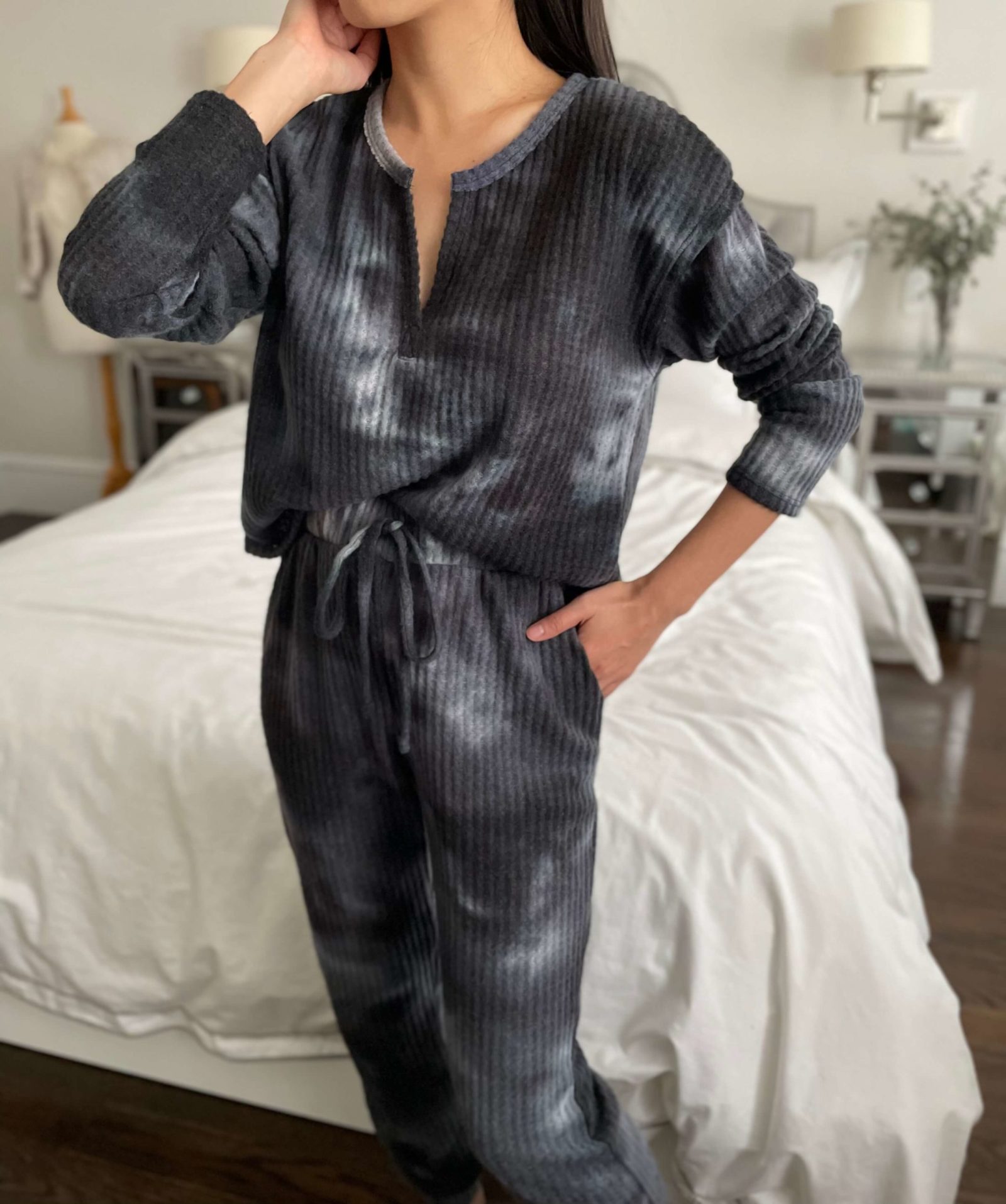 socialite thermal waffle jogger set review