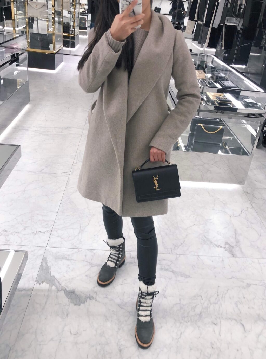 YSL Saint Laurent Sunset top handle bag