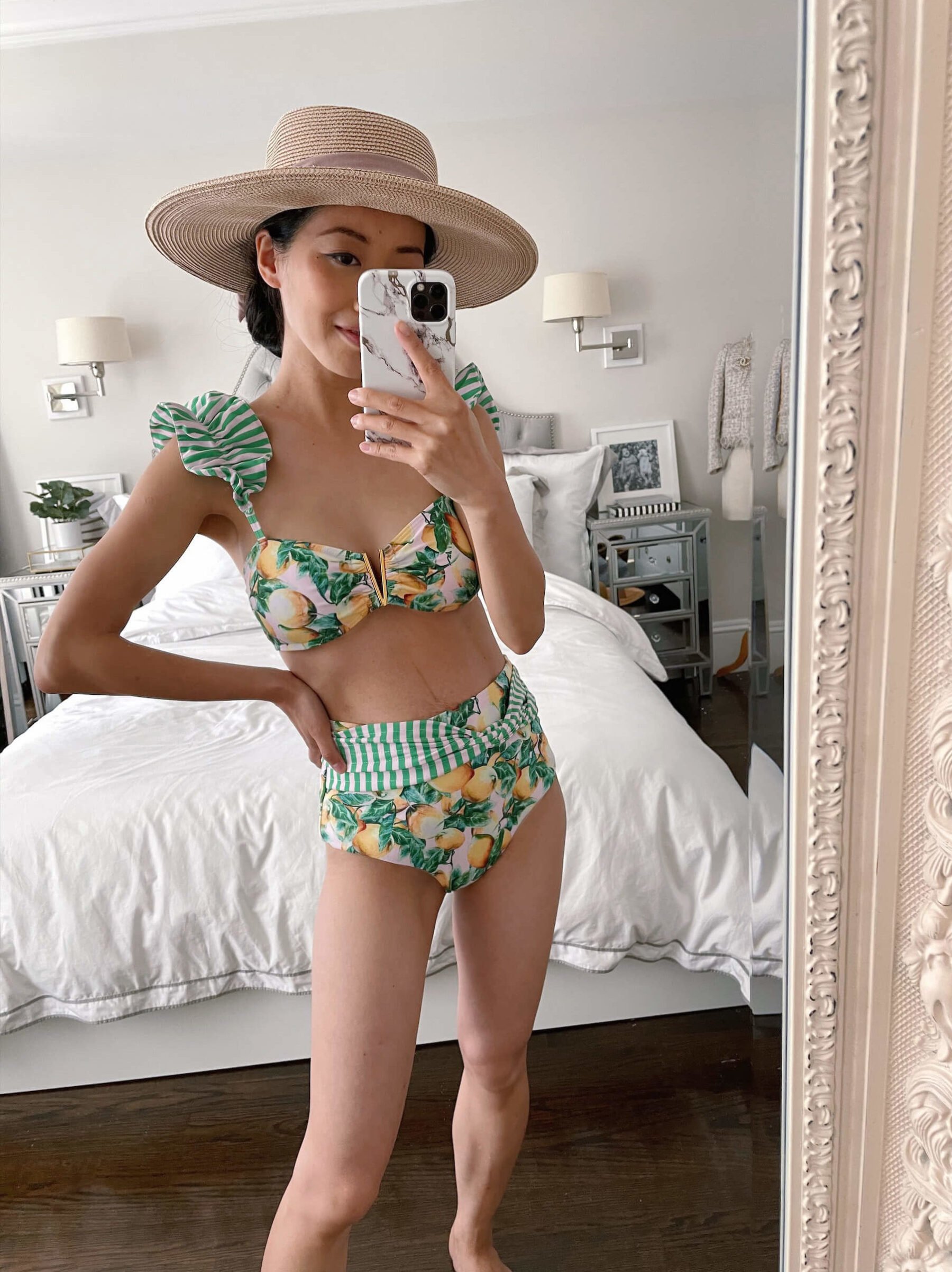 lemon print bikini amazon swimsuit try ons