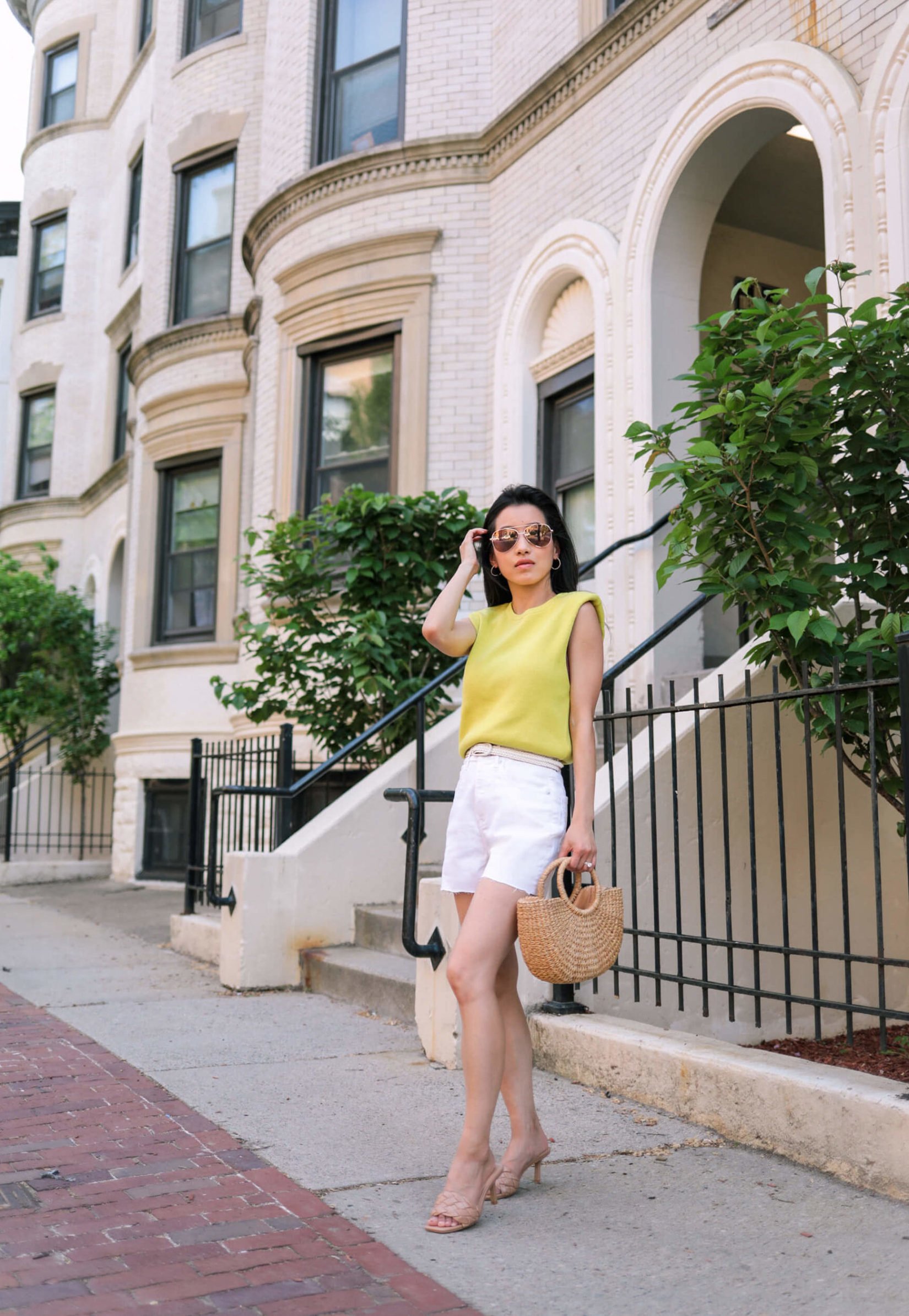 petite white denim shorts long modest
