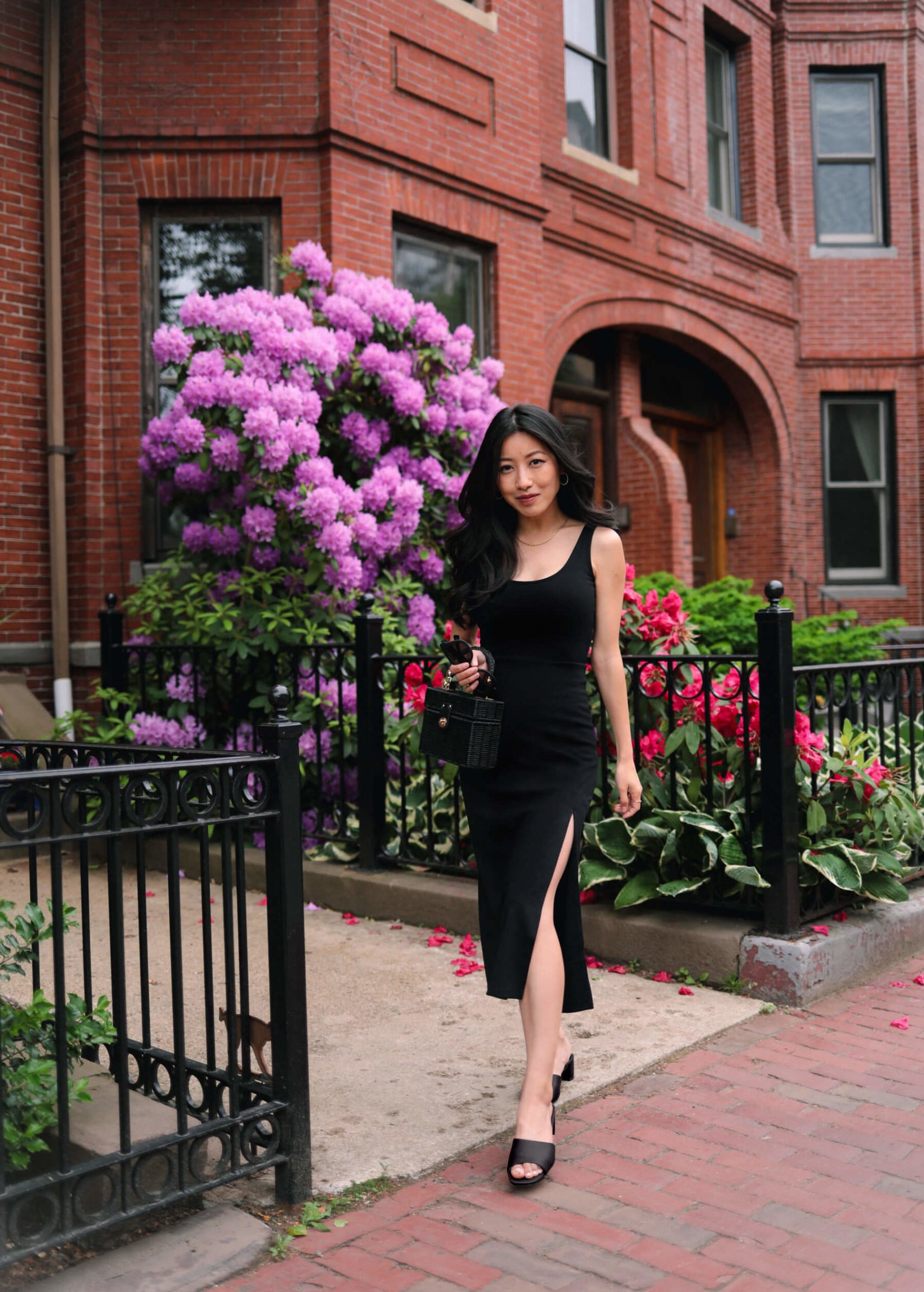 how to style a midi dress if you're petite