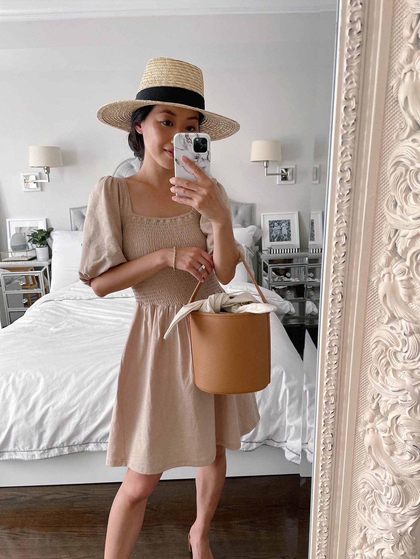 Brixton straw sun hat bucket bag polene dupe