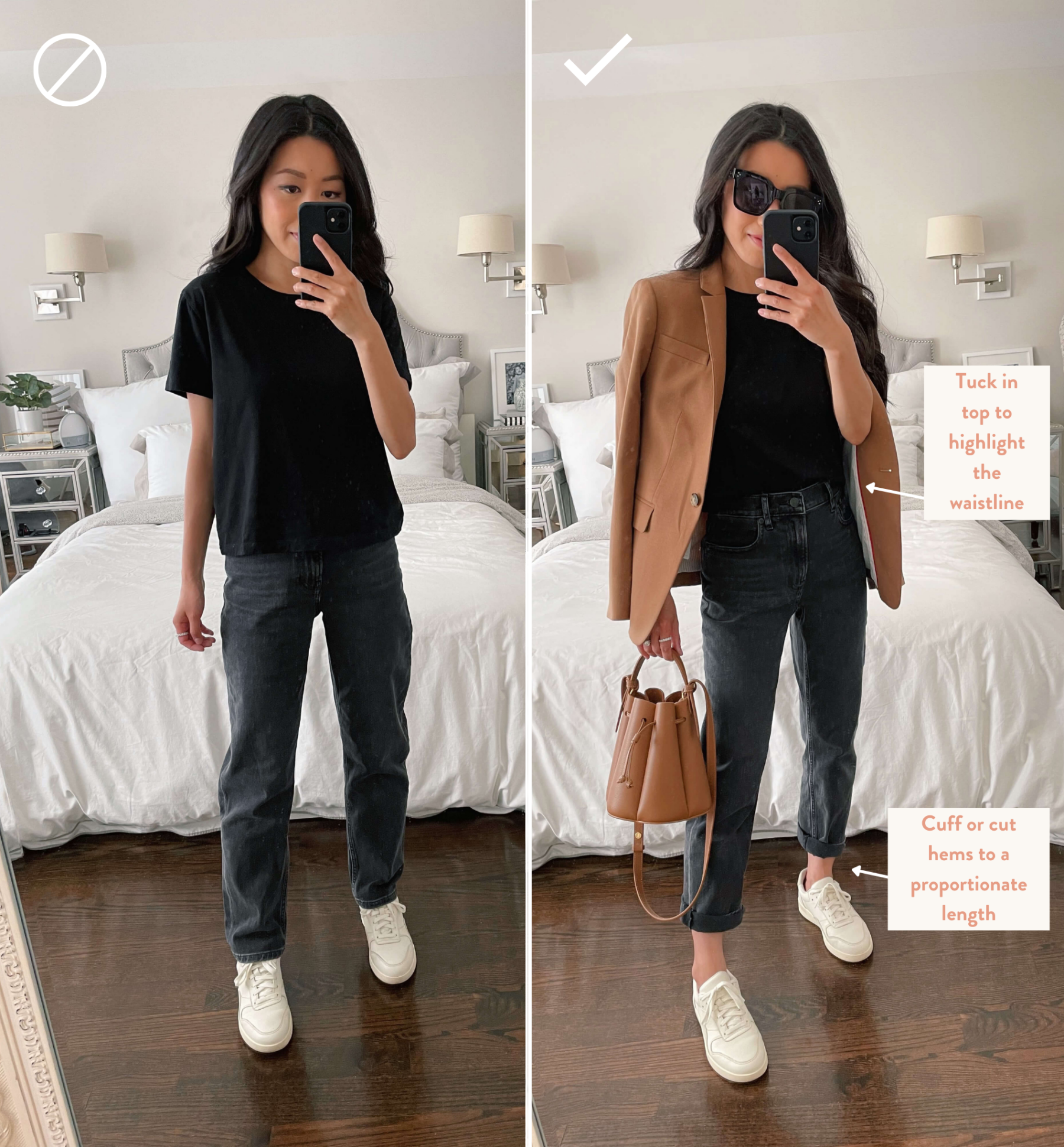 how to style everlane cheeky jeans petite