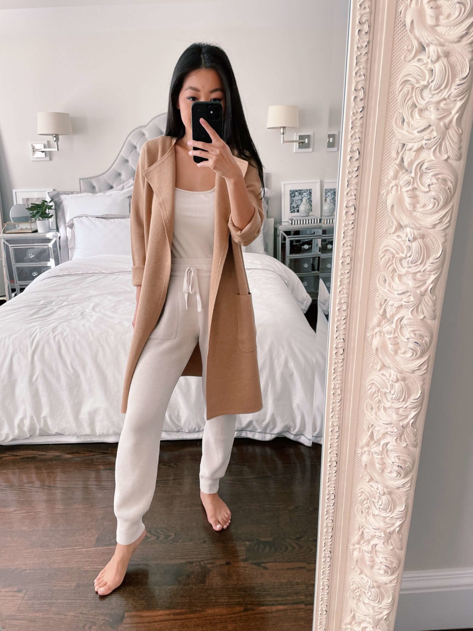 j.crew ella open front cardigan sweater petite review