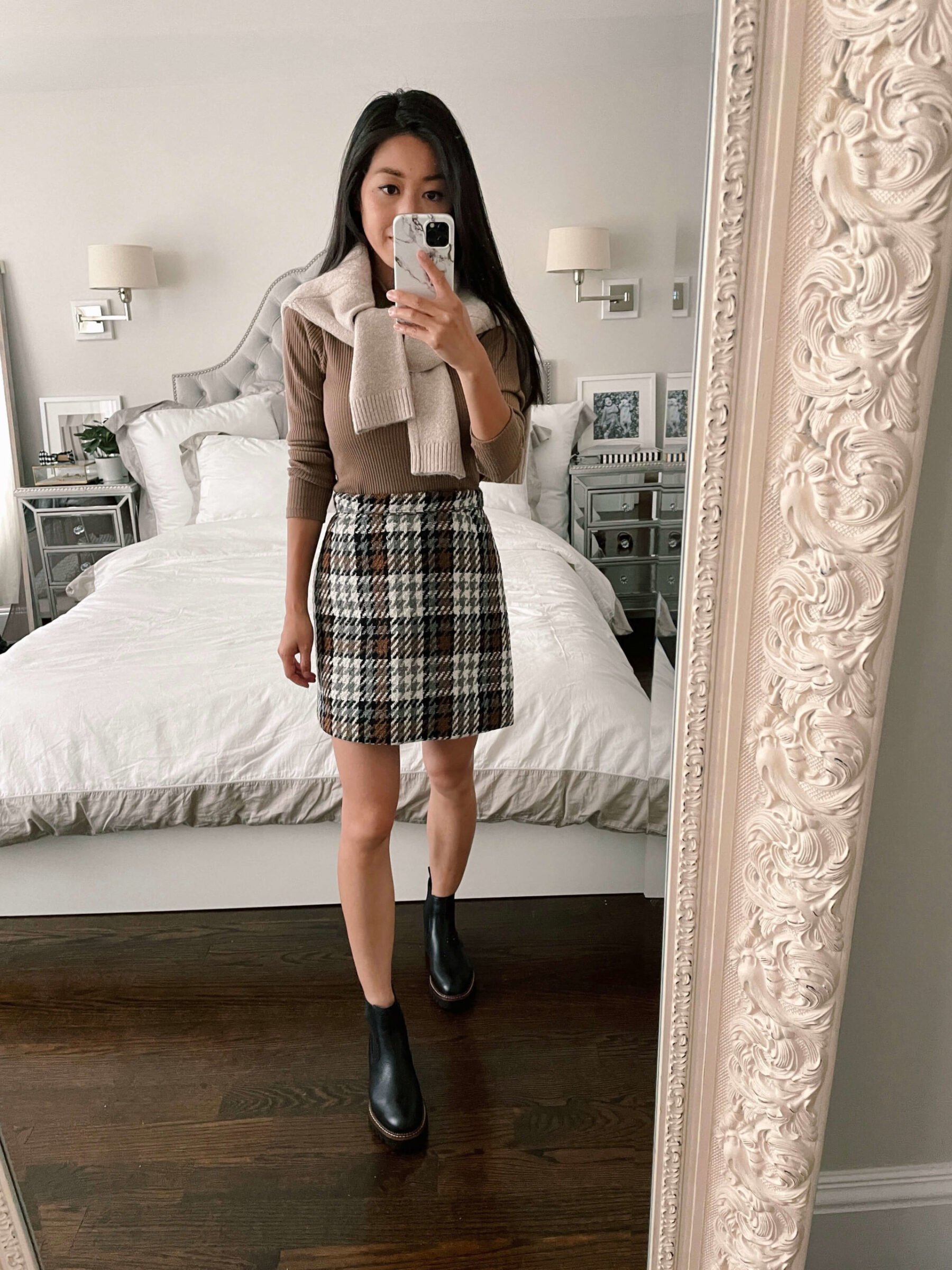 plaid skirt for fall