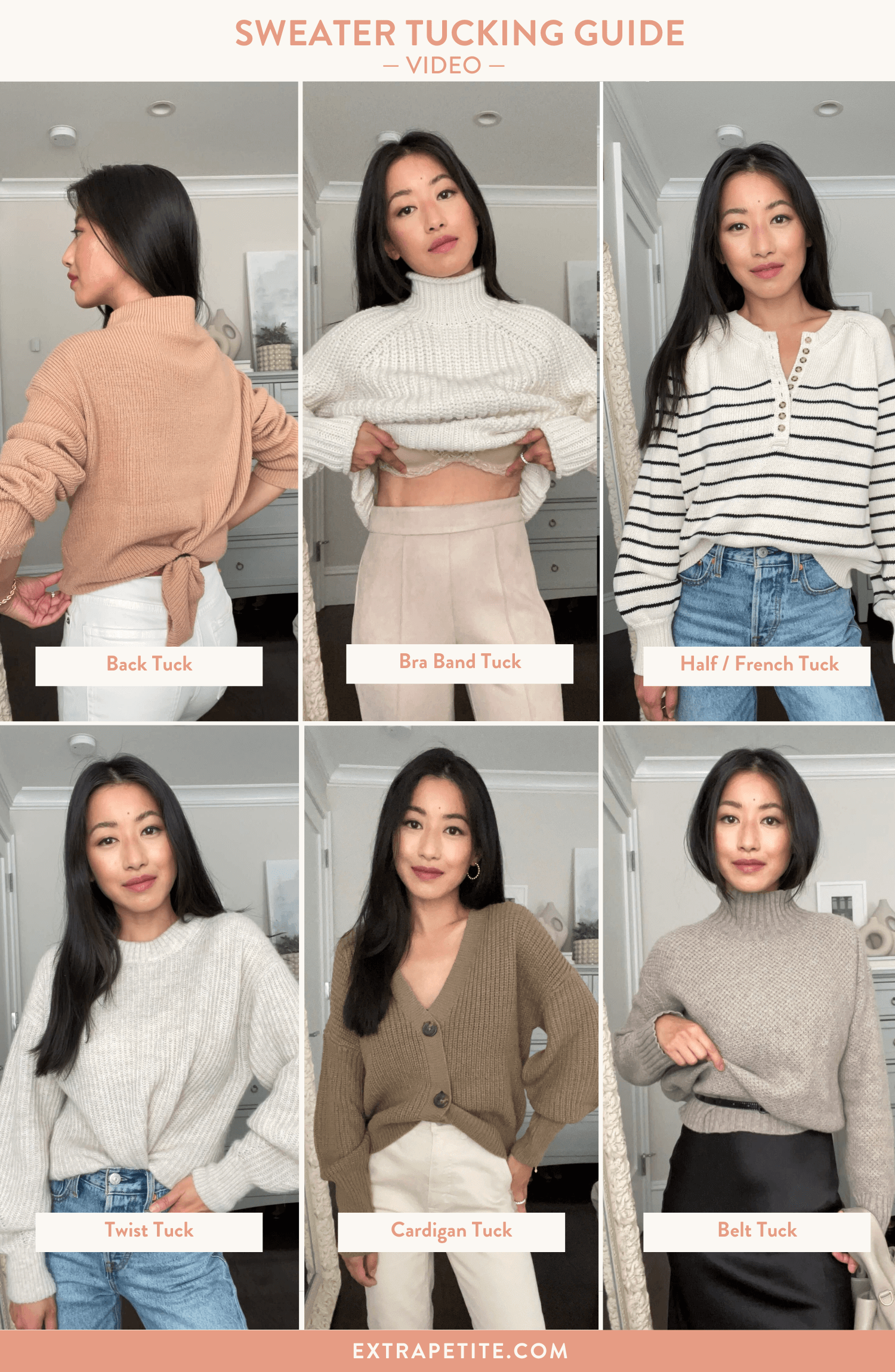 different ways to tuck a sweater
