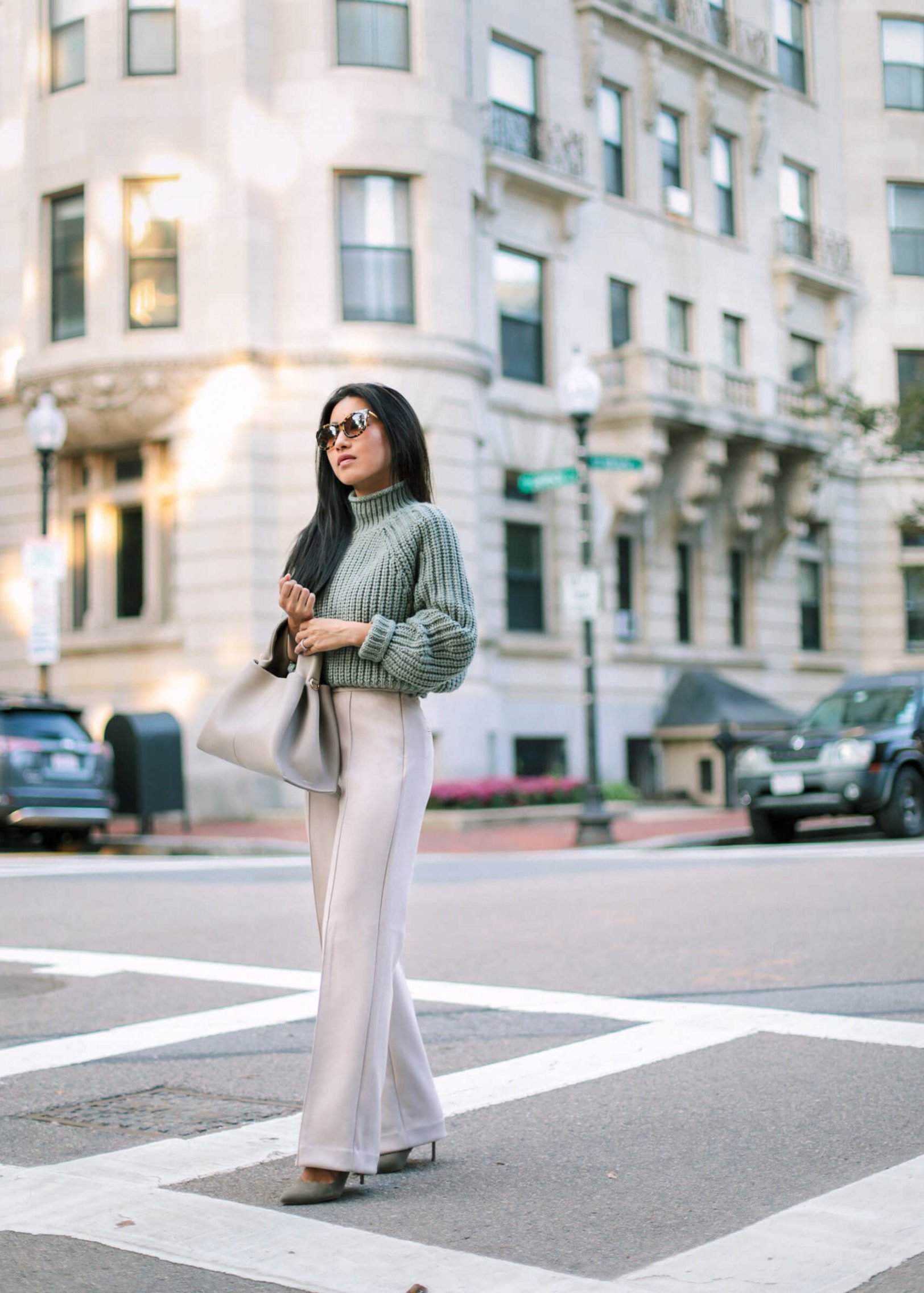 Ann Taylor faux suede trousers petite review