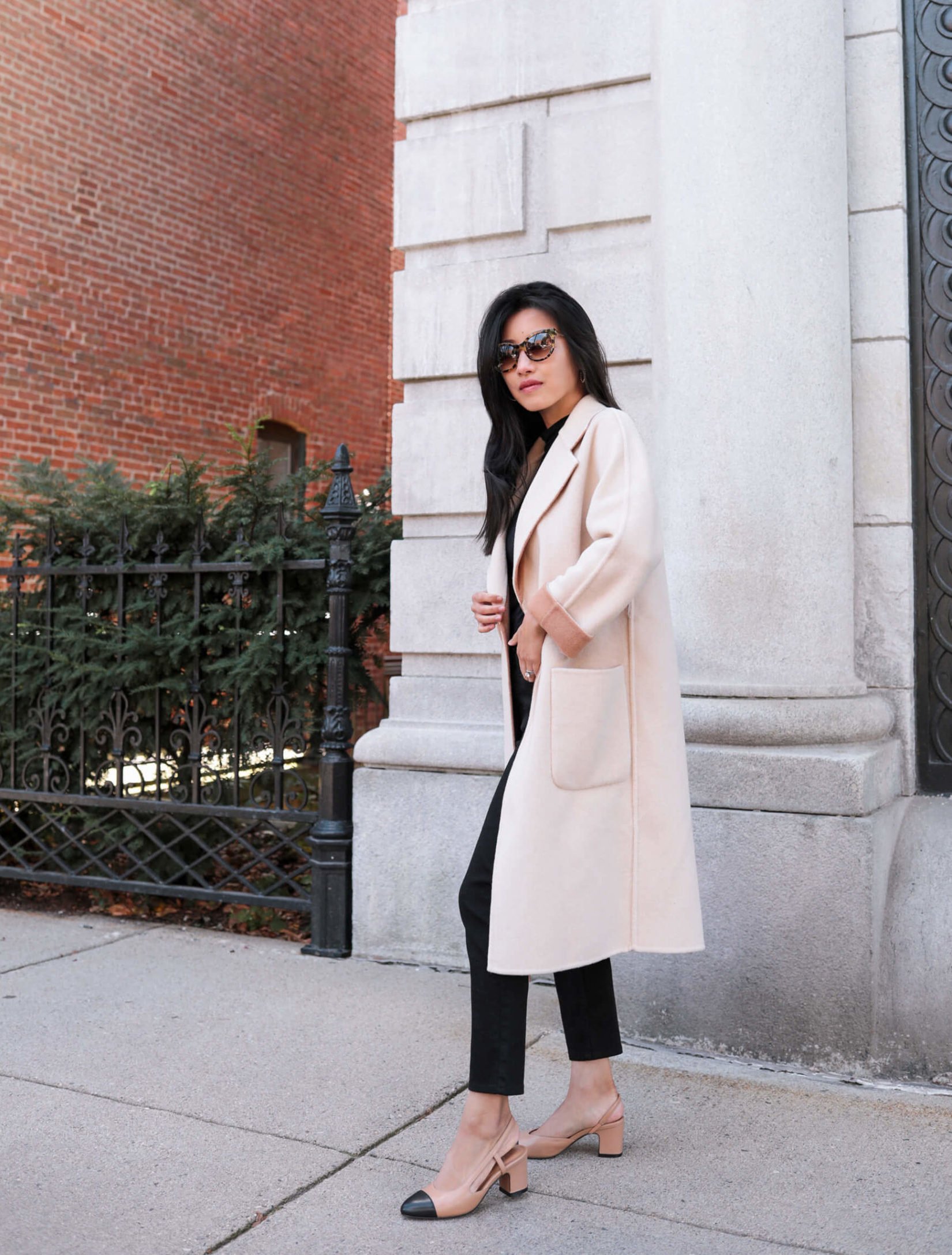 petite wool coat cream winter white