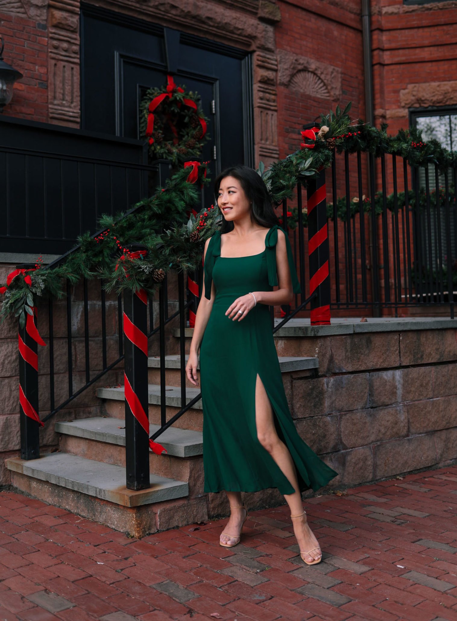 reformation sale holiday party christmas dress petite try on