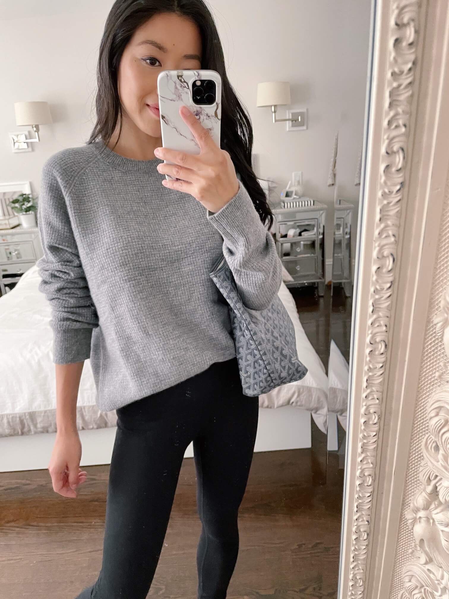 petite cashmere crewneck sweater