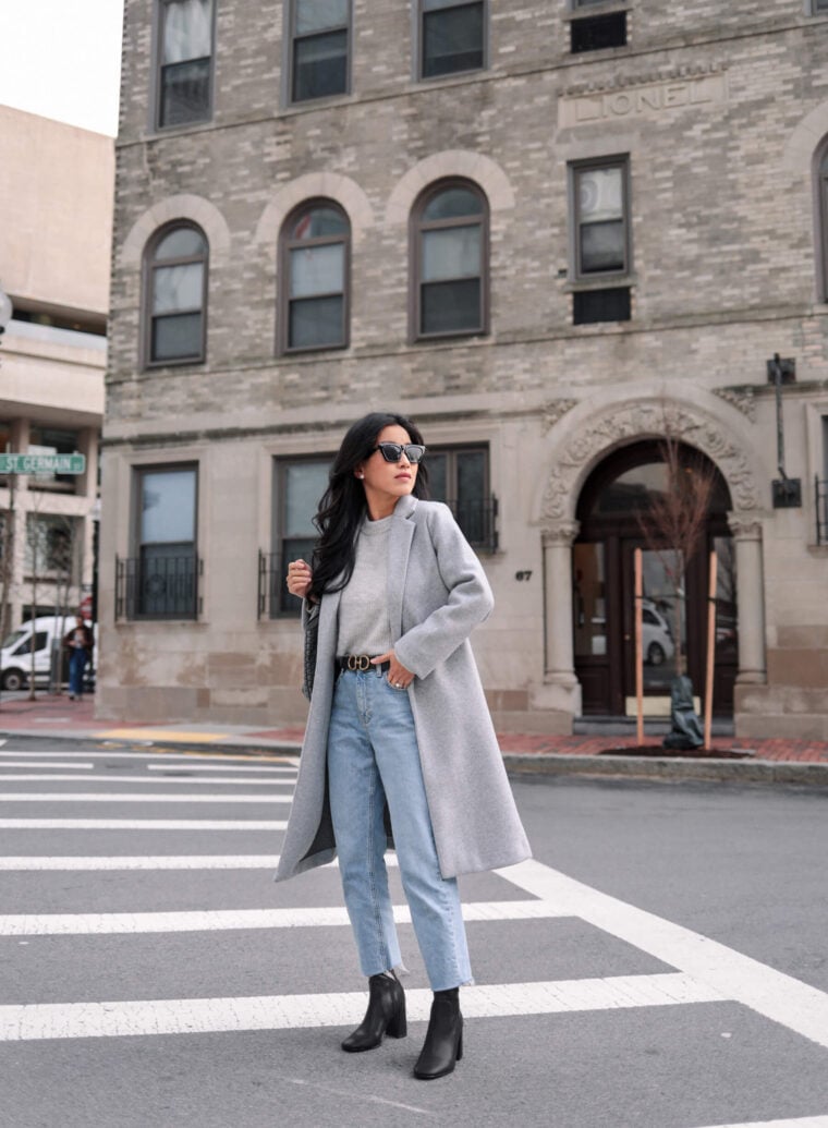 Zara gray coat petite review