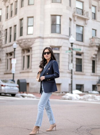 petite light wash straight leg jeans