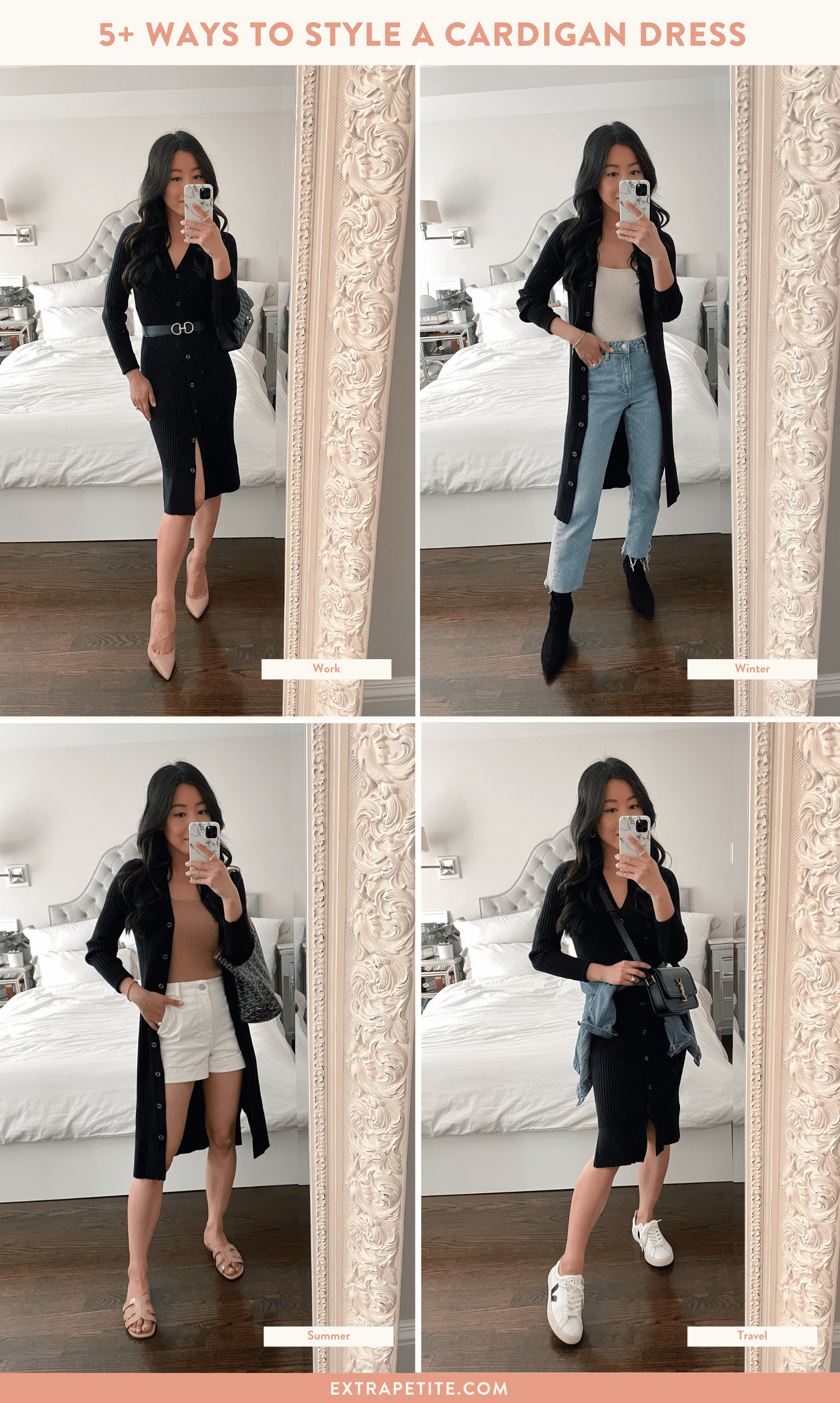 how to style a cardigan dress for petites