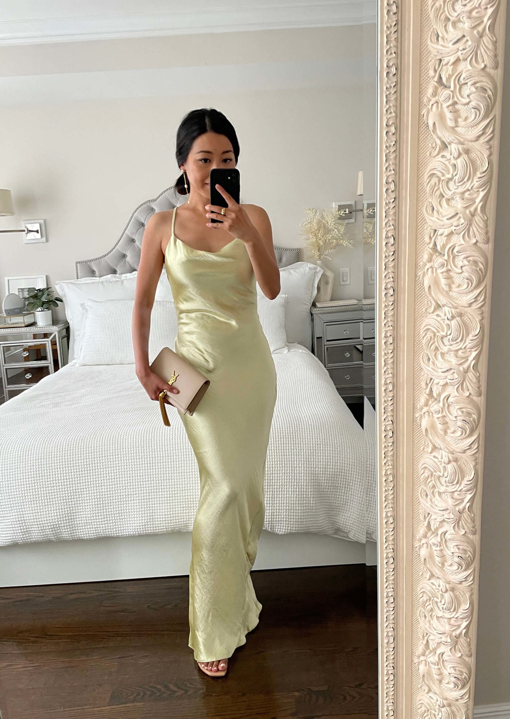 petite satin maxi dress