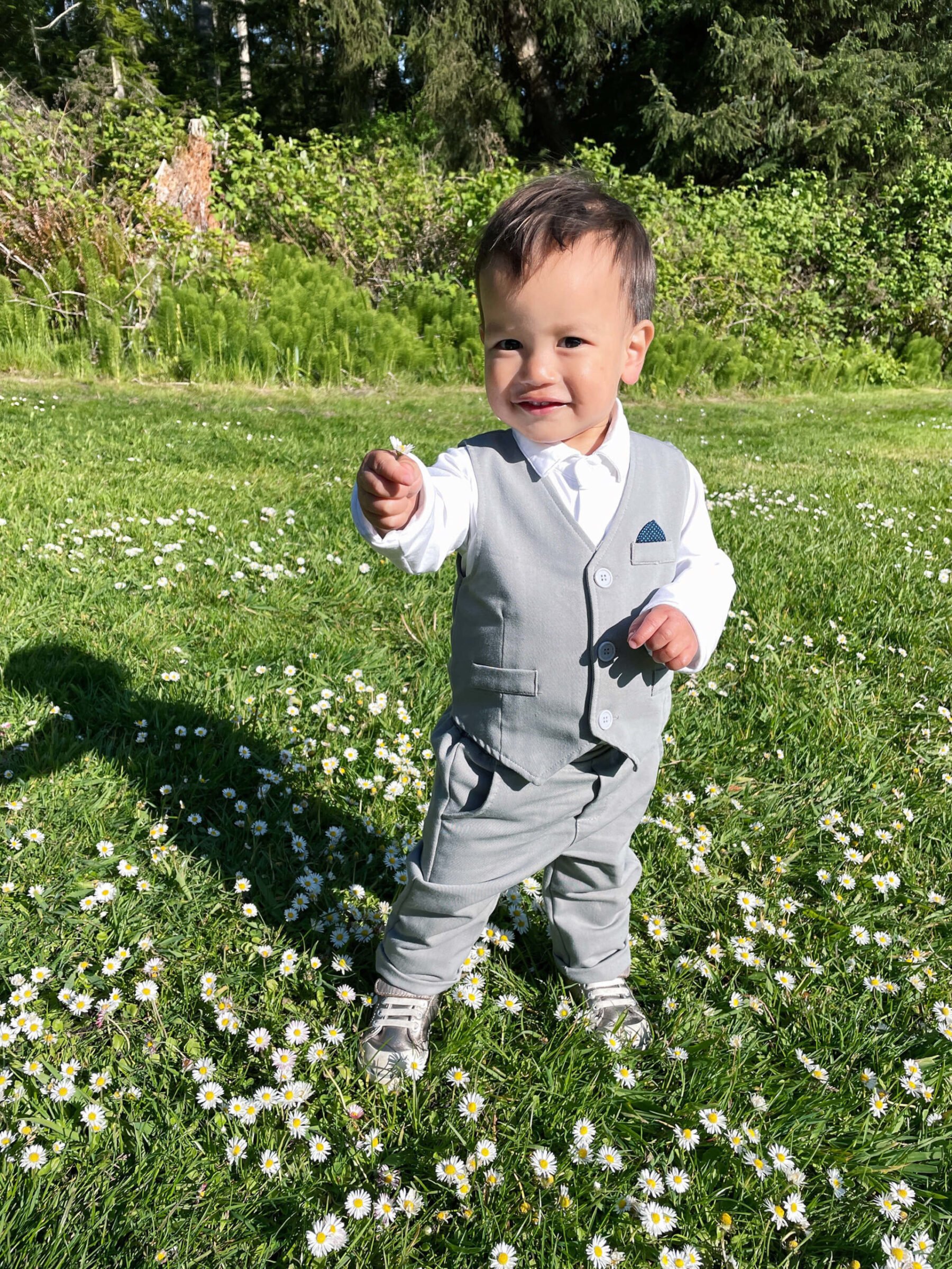 baby toddler boys suit pants vest formal outfit