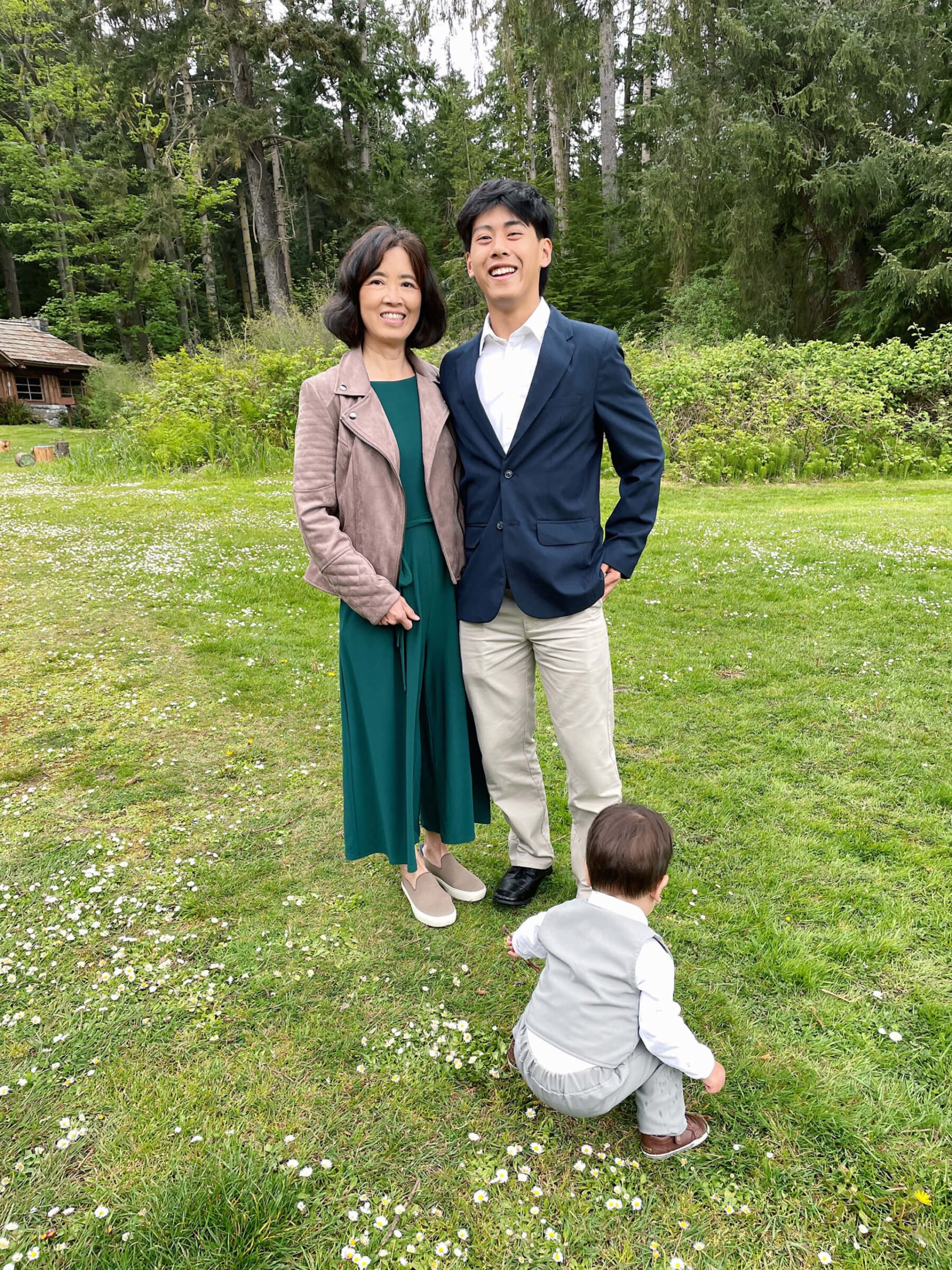 eliza j petite jumpsuit moto jacket