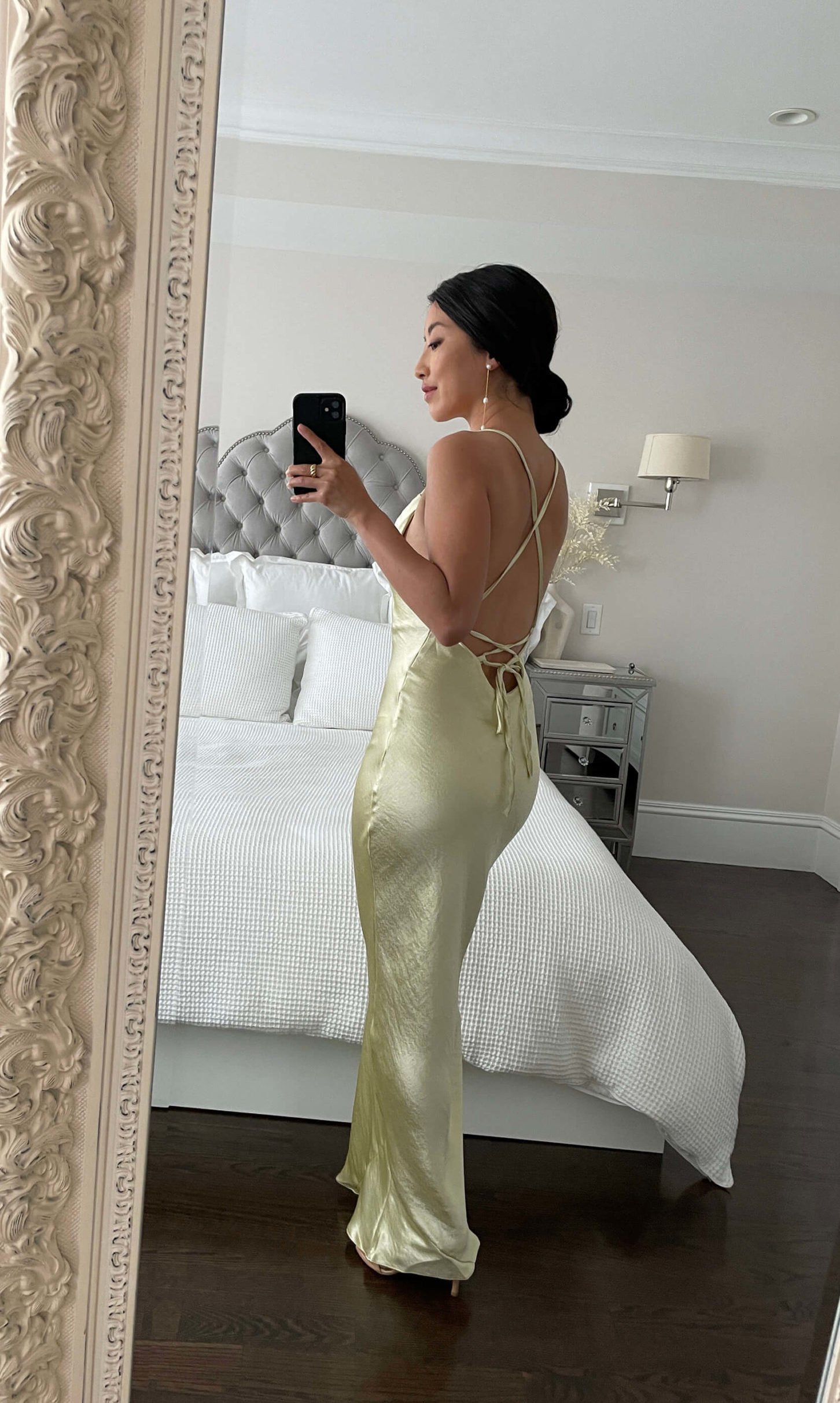 petite satin gown black tie wedding dress