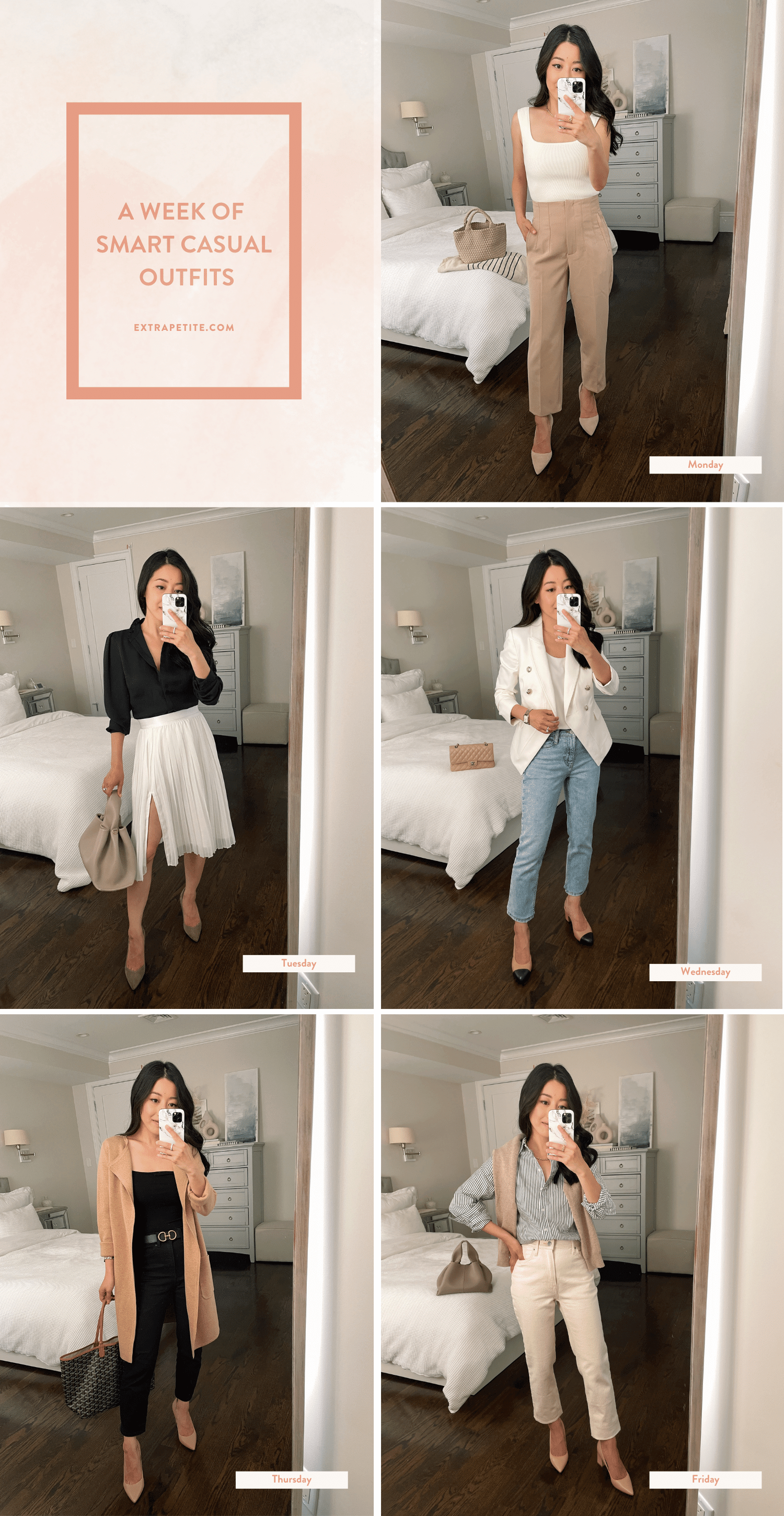 a week of smart casual outfits petite