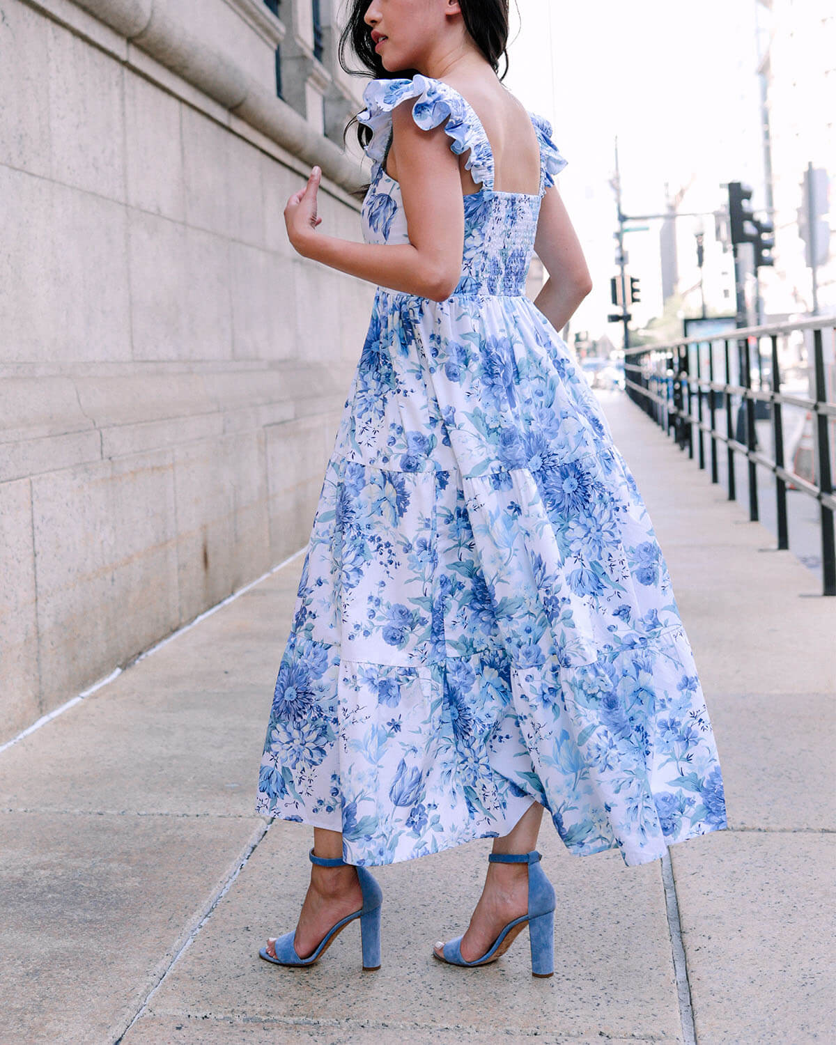 blue floral dress for petites
