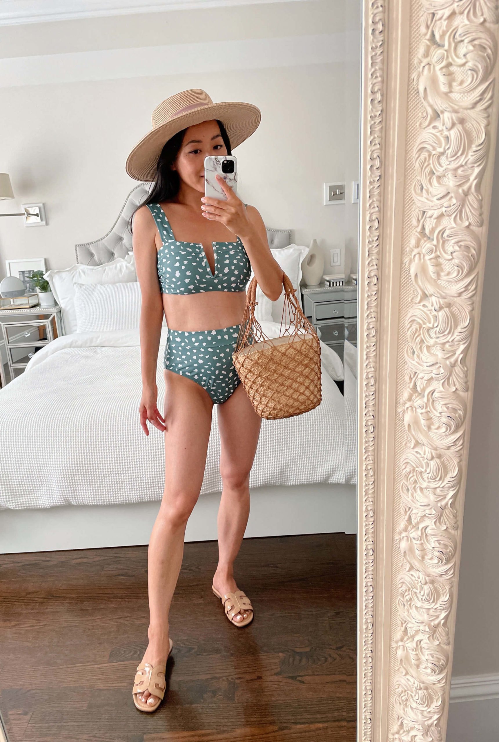 tummy flattering 2 piece swimsuit