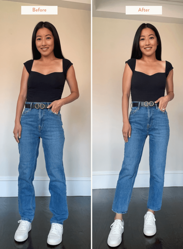 no sew jean hem tutorial