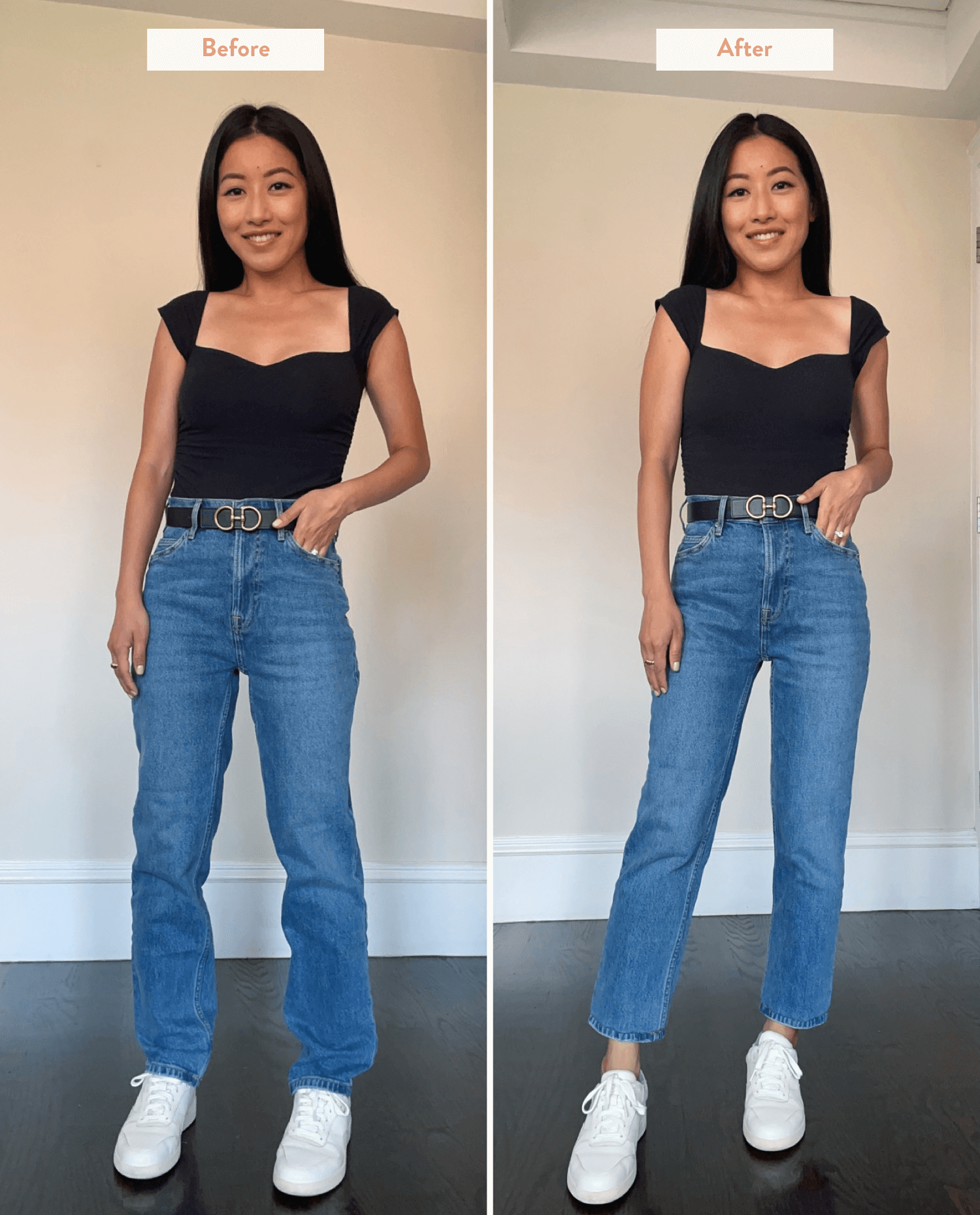 no sew jean hem tutorial