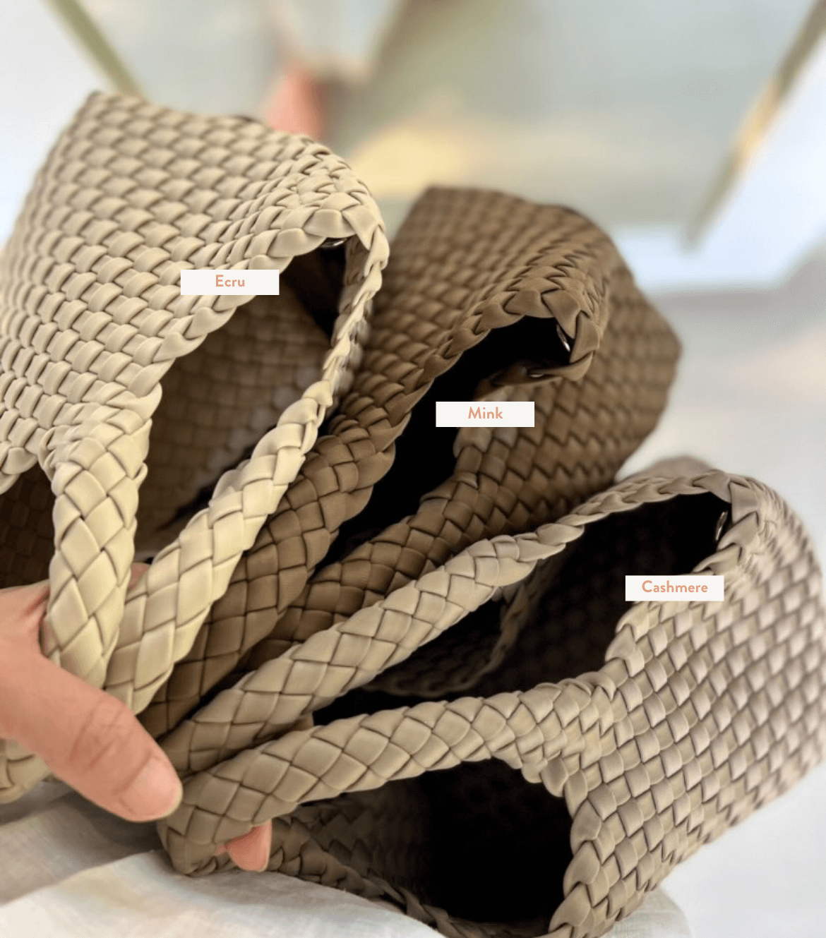 Naghedi comparison ecru mink cashmere