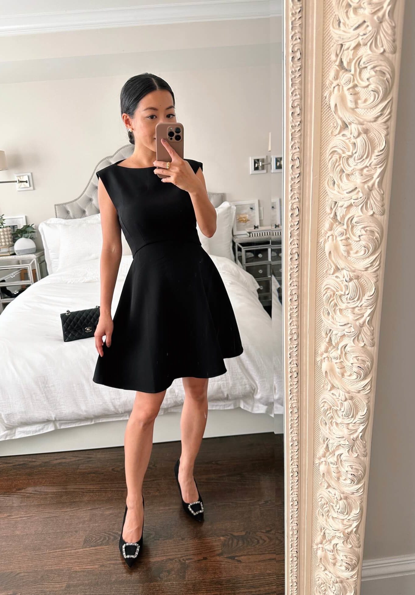 French Connection Ruth Bateau Neck Minidress