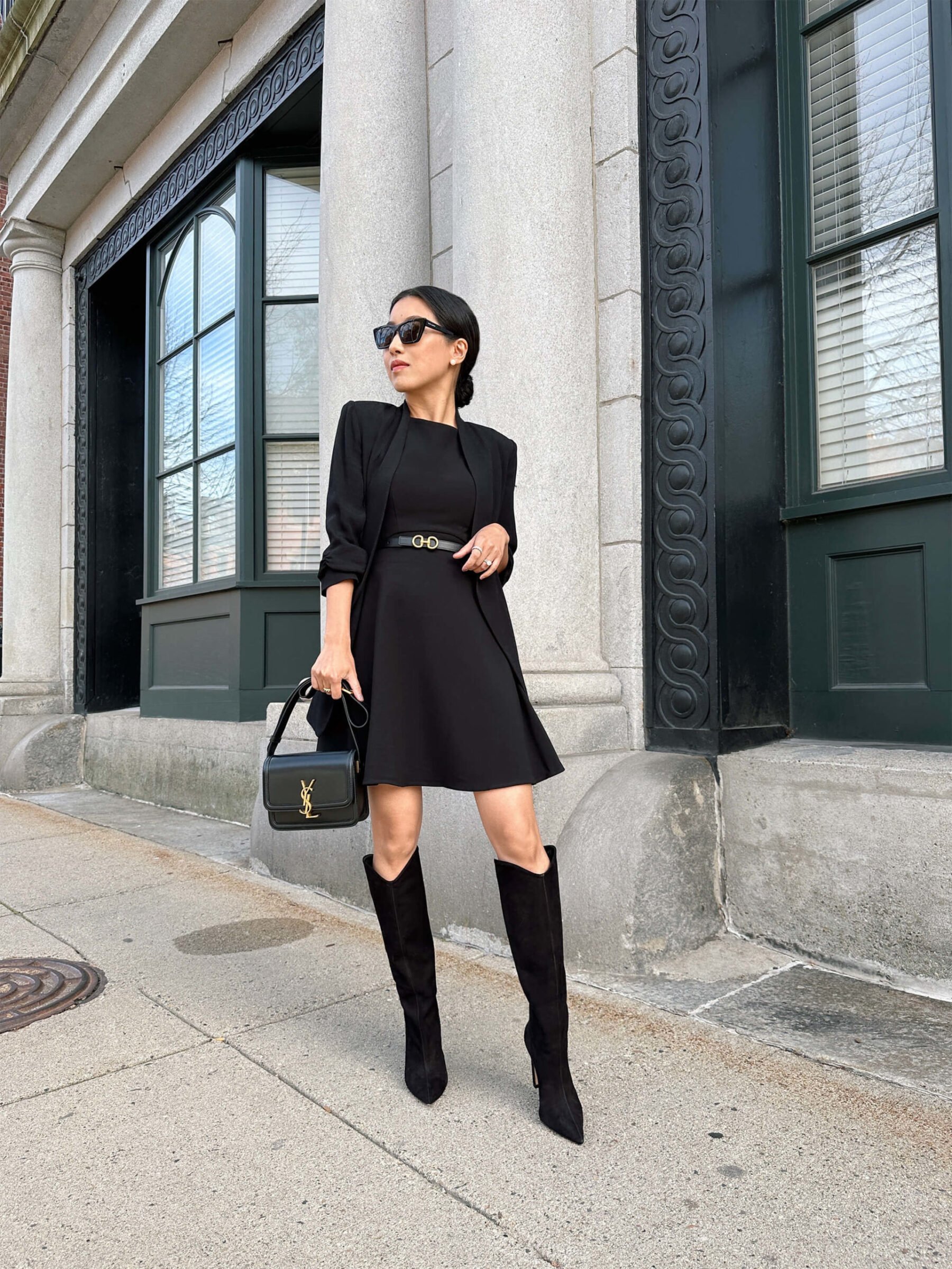 schutz maryana boots petite black dress