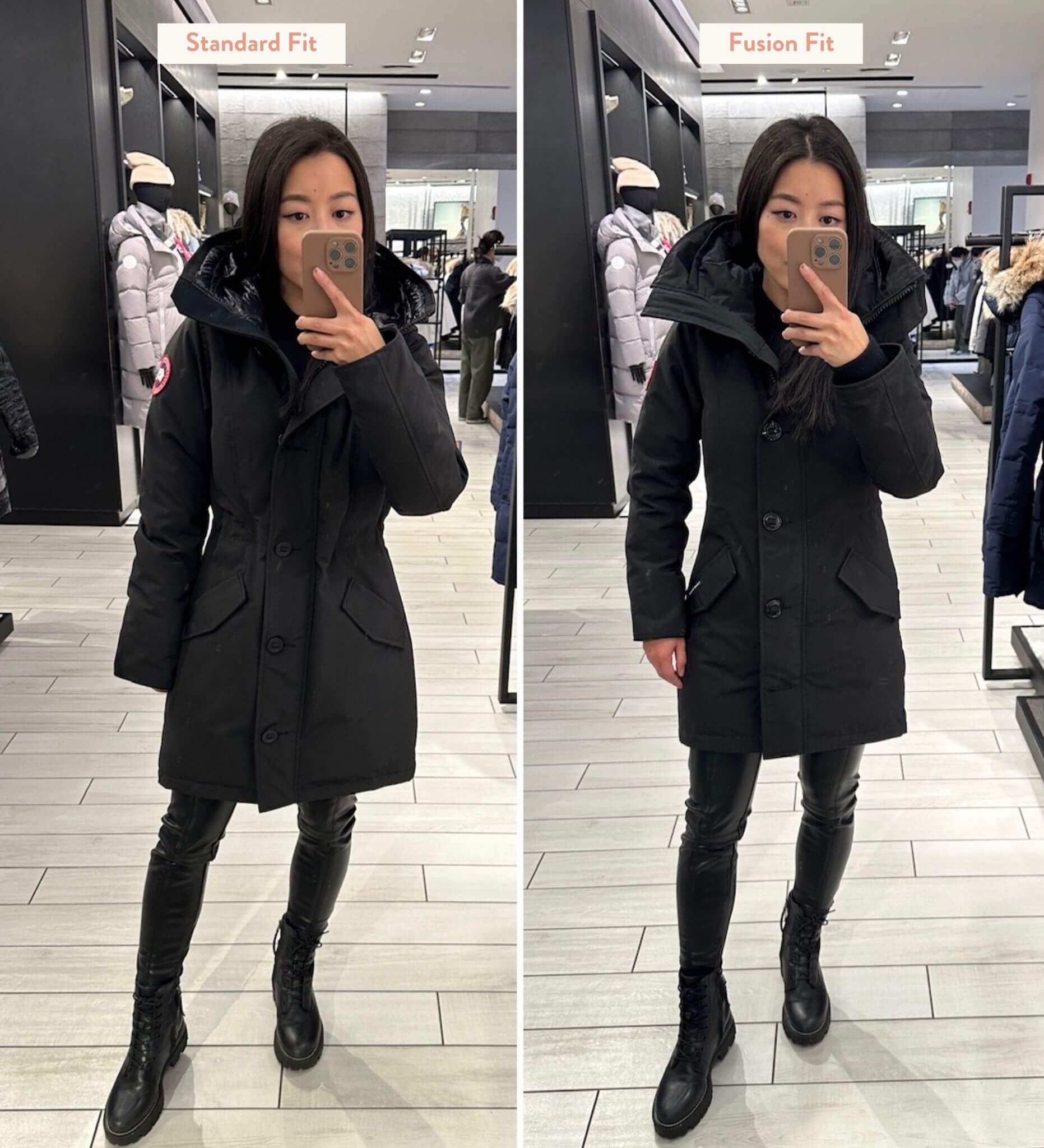 Canada Goose Rossclair petite try on review