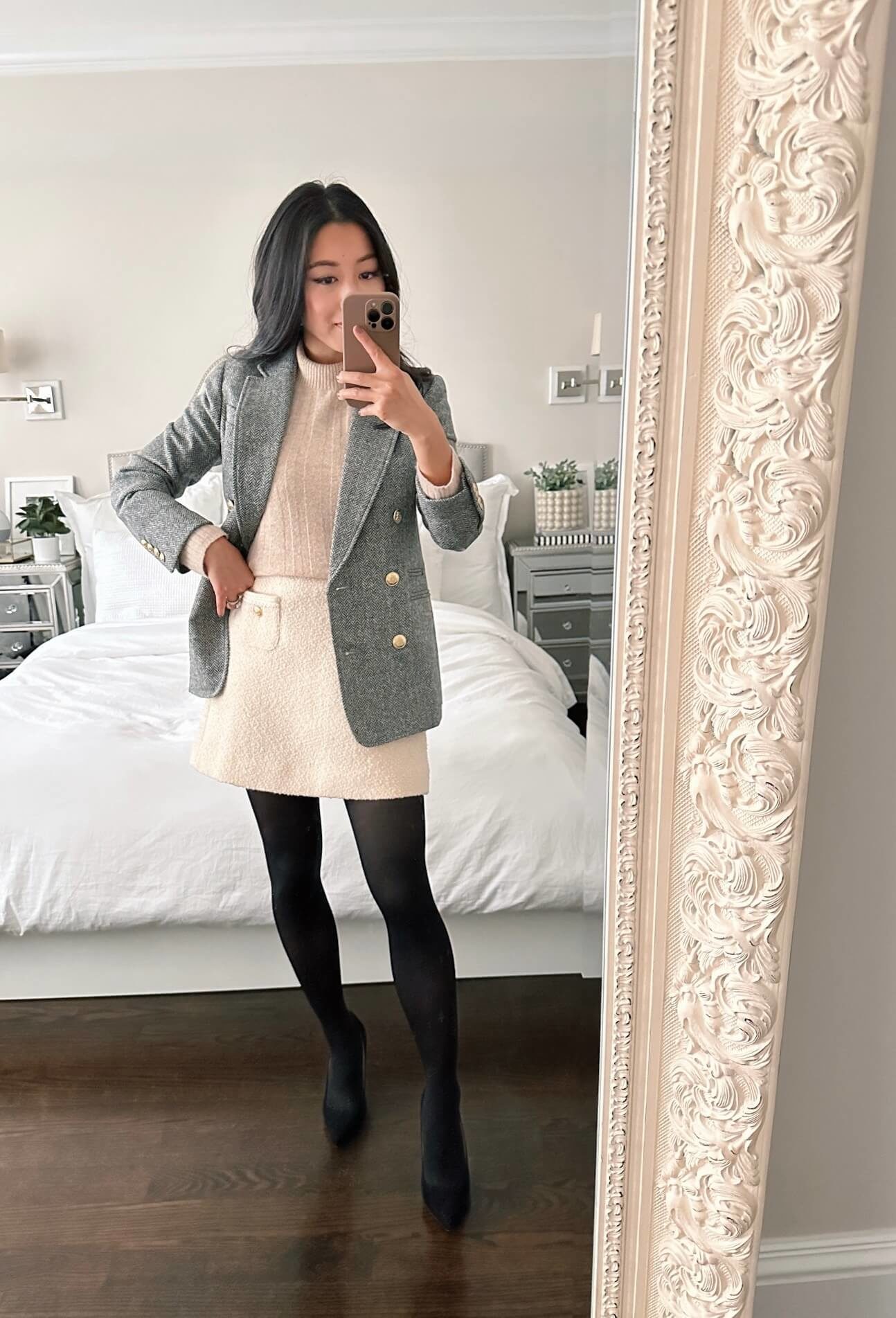 J.Crew Supersoft mockneck sweater fall winter outfit