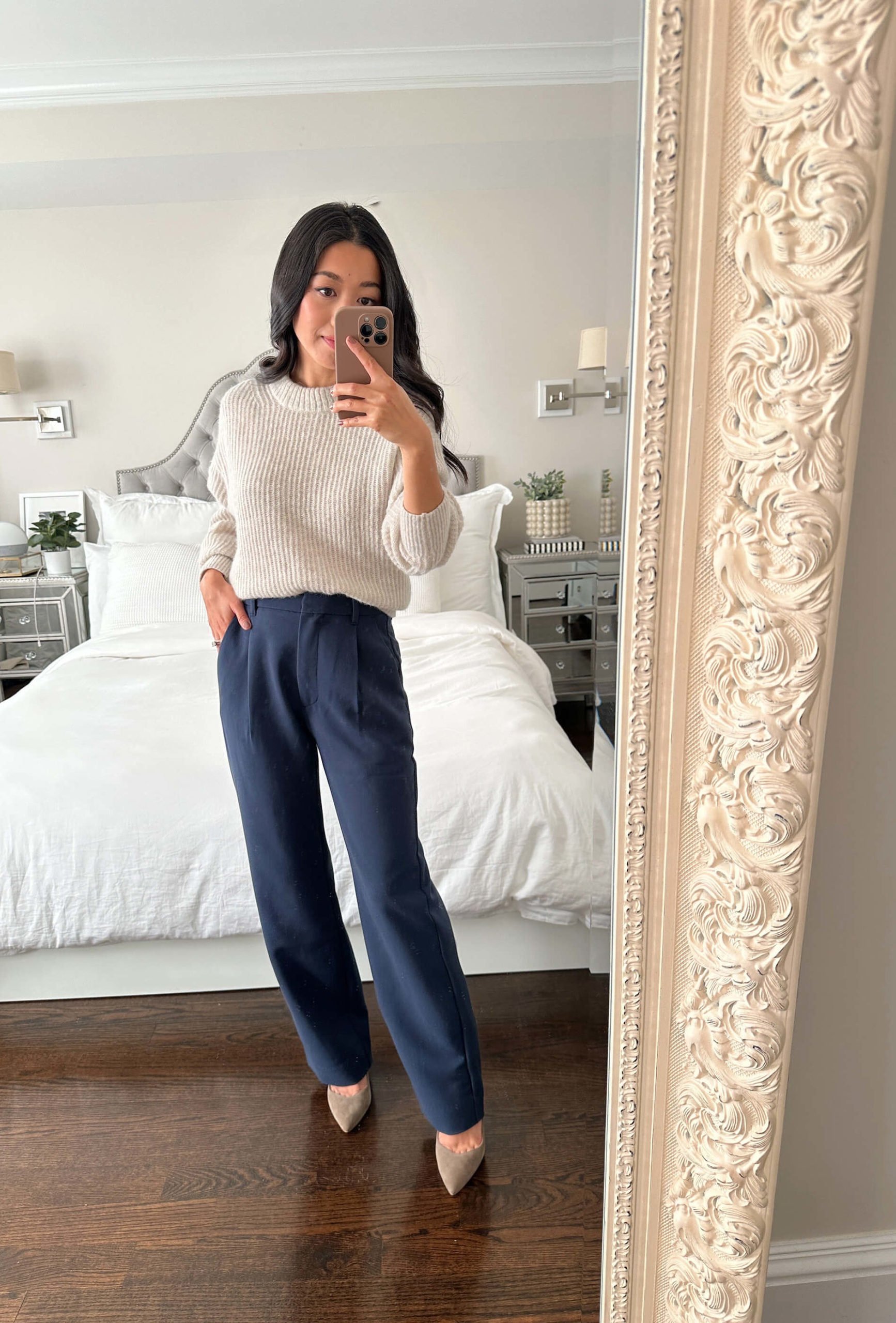 everlane alpaca sweater almond on sale