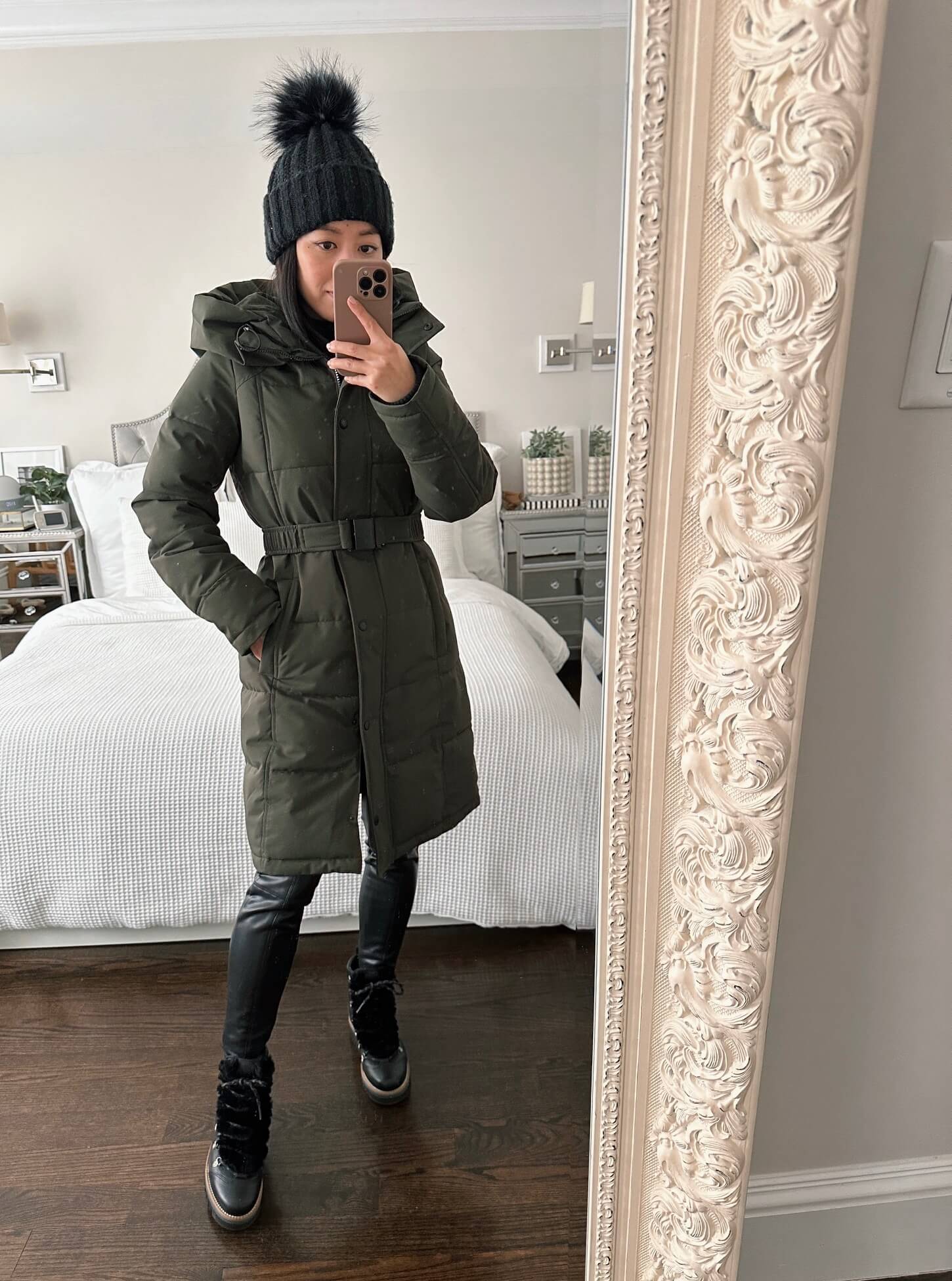 Sam Edelman Women's Belted Longline Puffer Jacket review