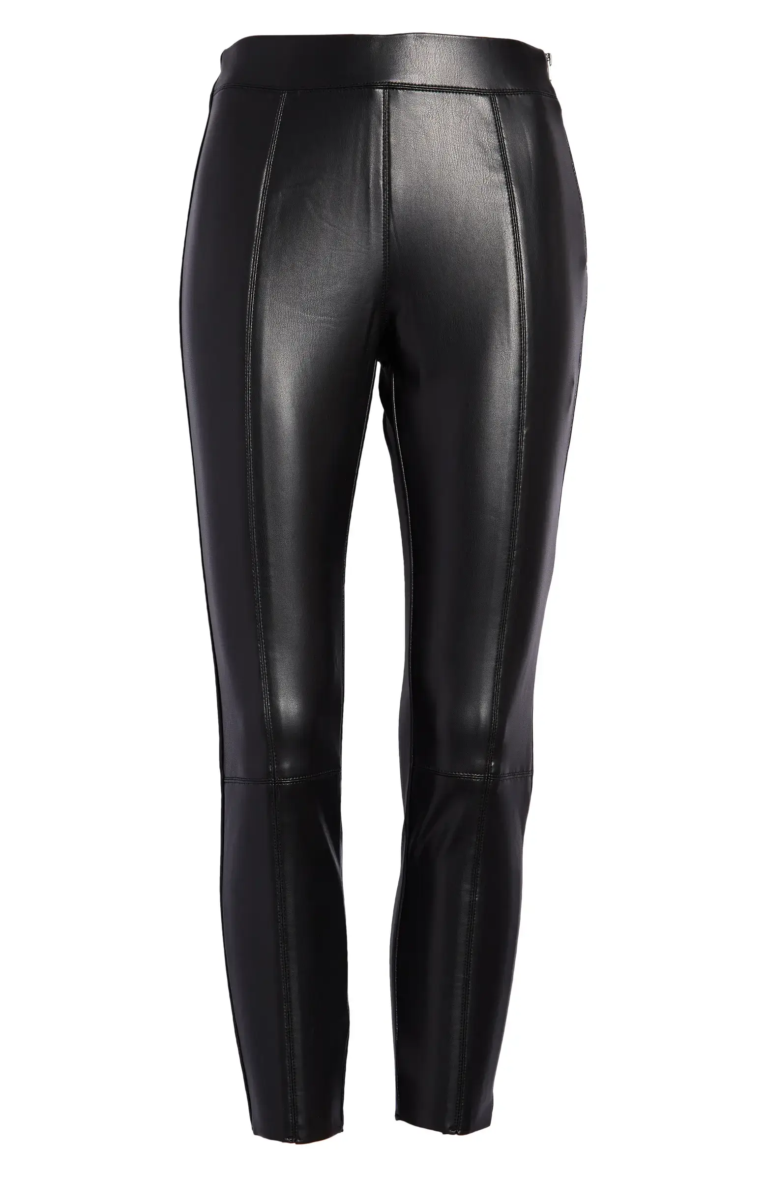 Topshop faux leather fleece lined leggings