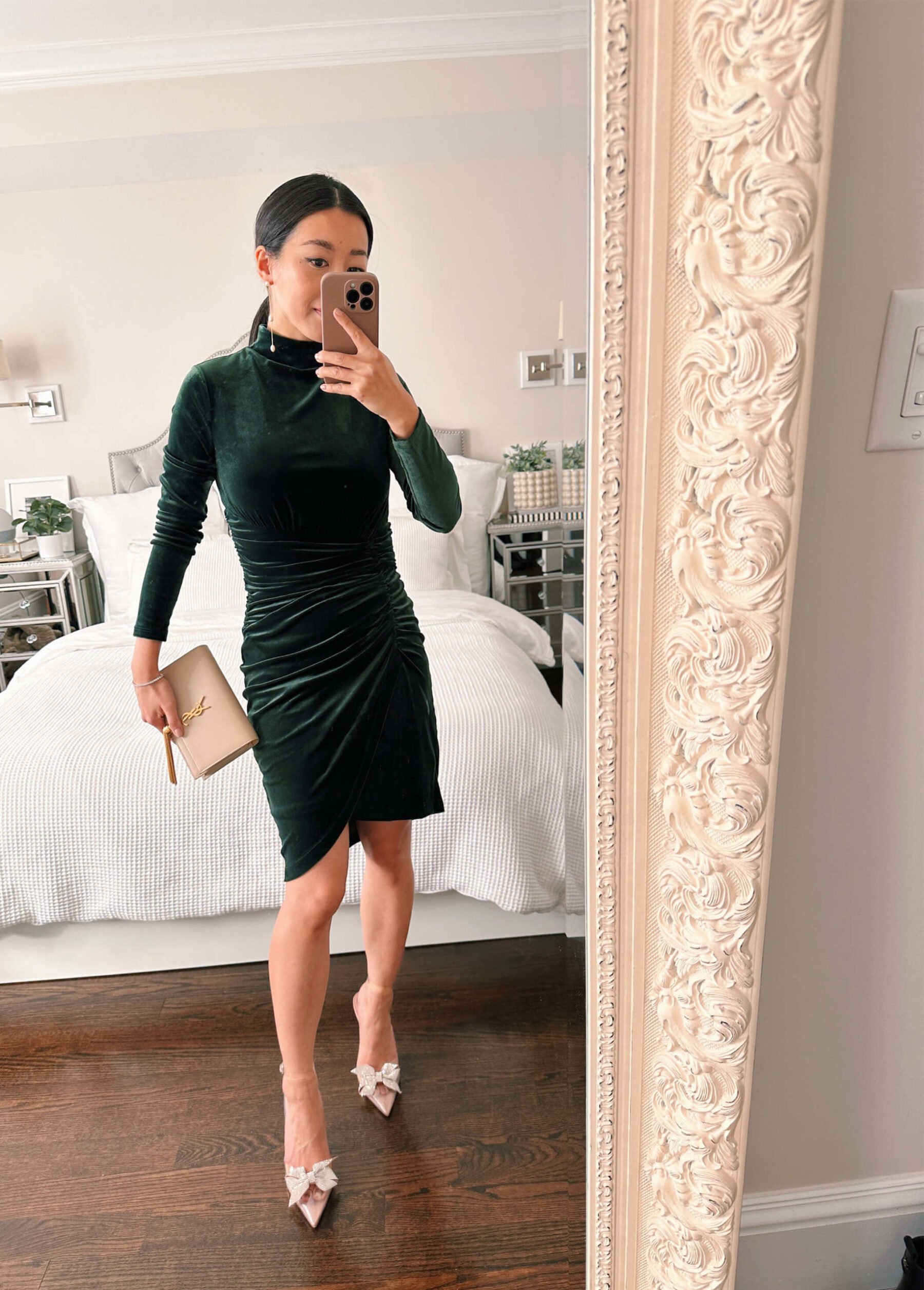 express dress asos heels and sophyia earrings